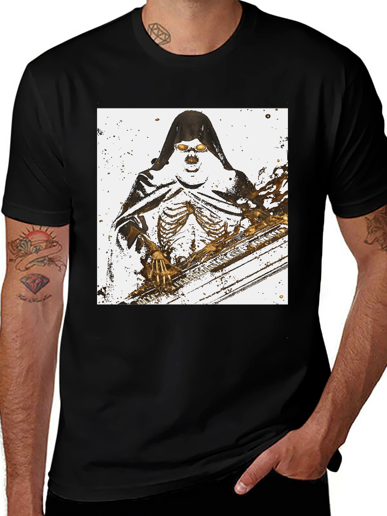 Variant 20 of Grim Reaper Skeleton Graphic T-Shirt