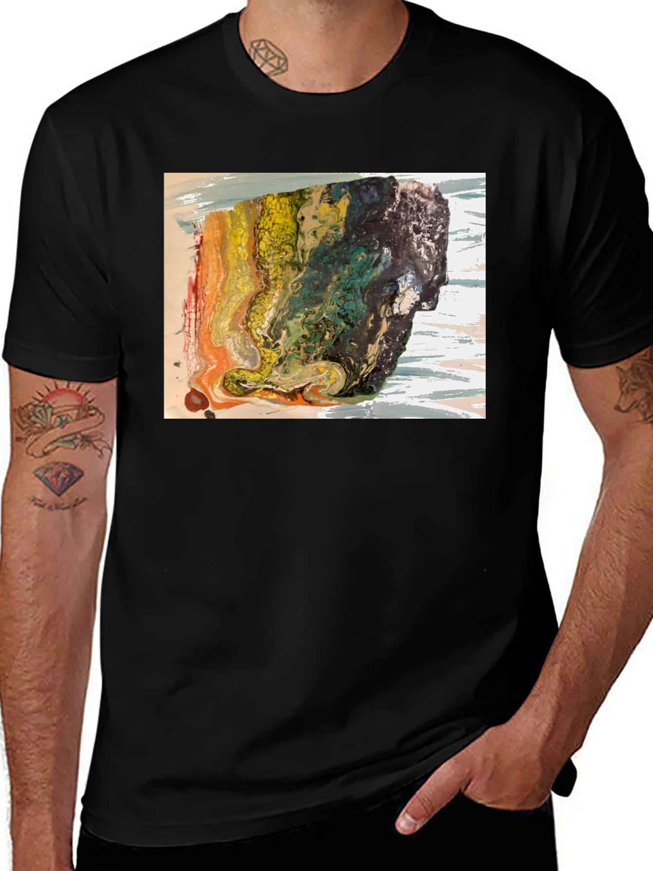 Variant 11 of Abstract Art Graphic T-Shirt - Modern Style