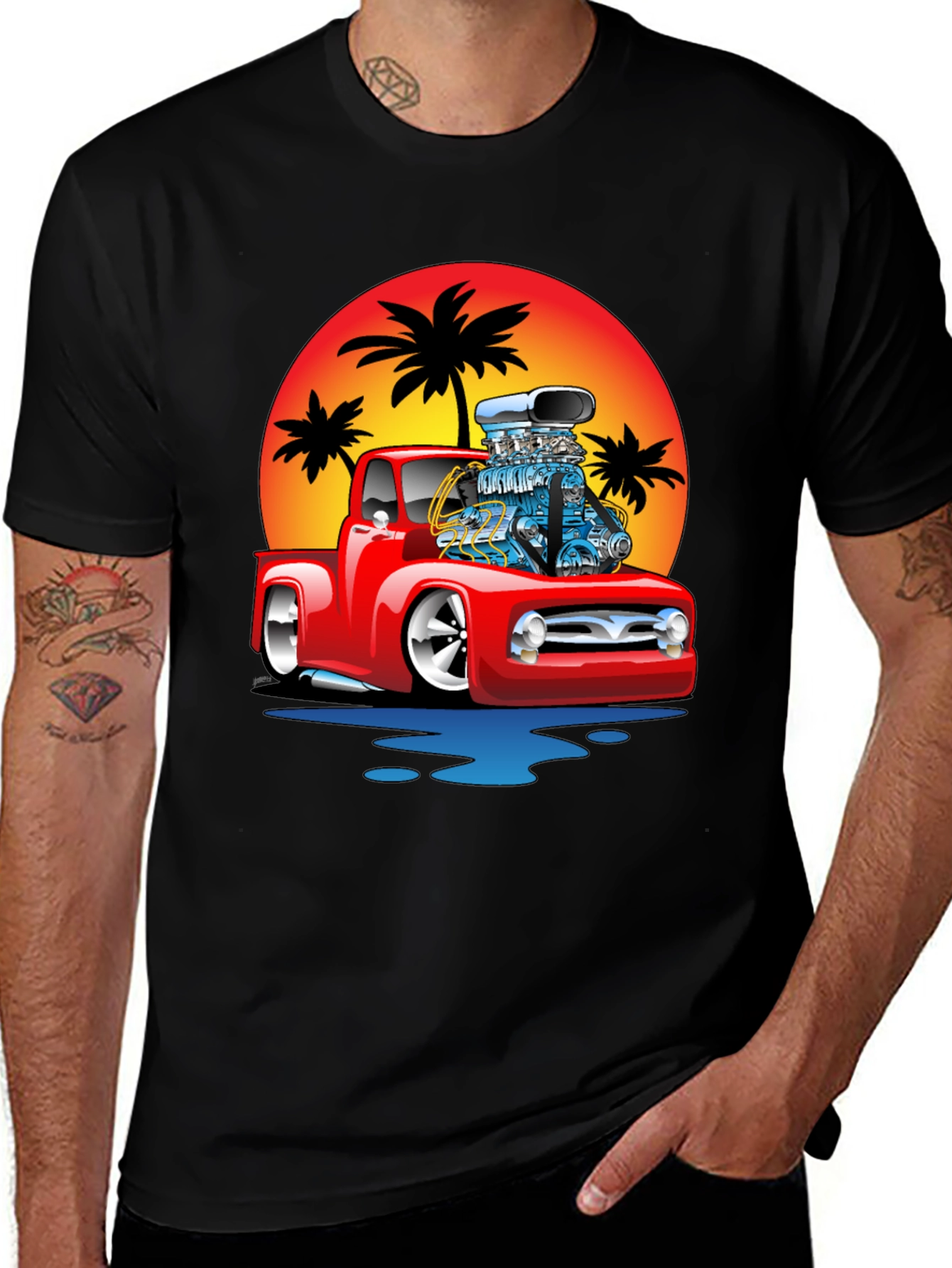 Variant 8 of Hot Rod Truck Tee - Retro Automotive Cool