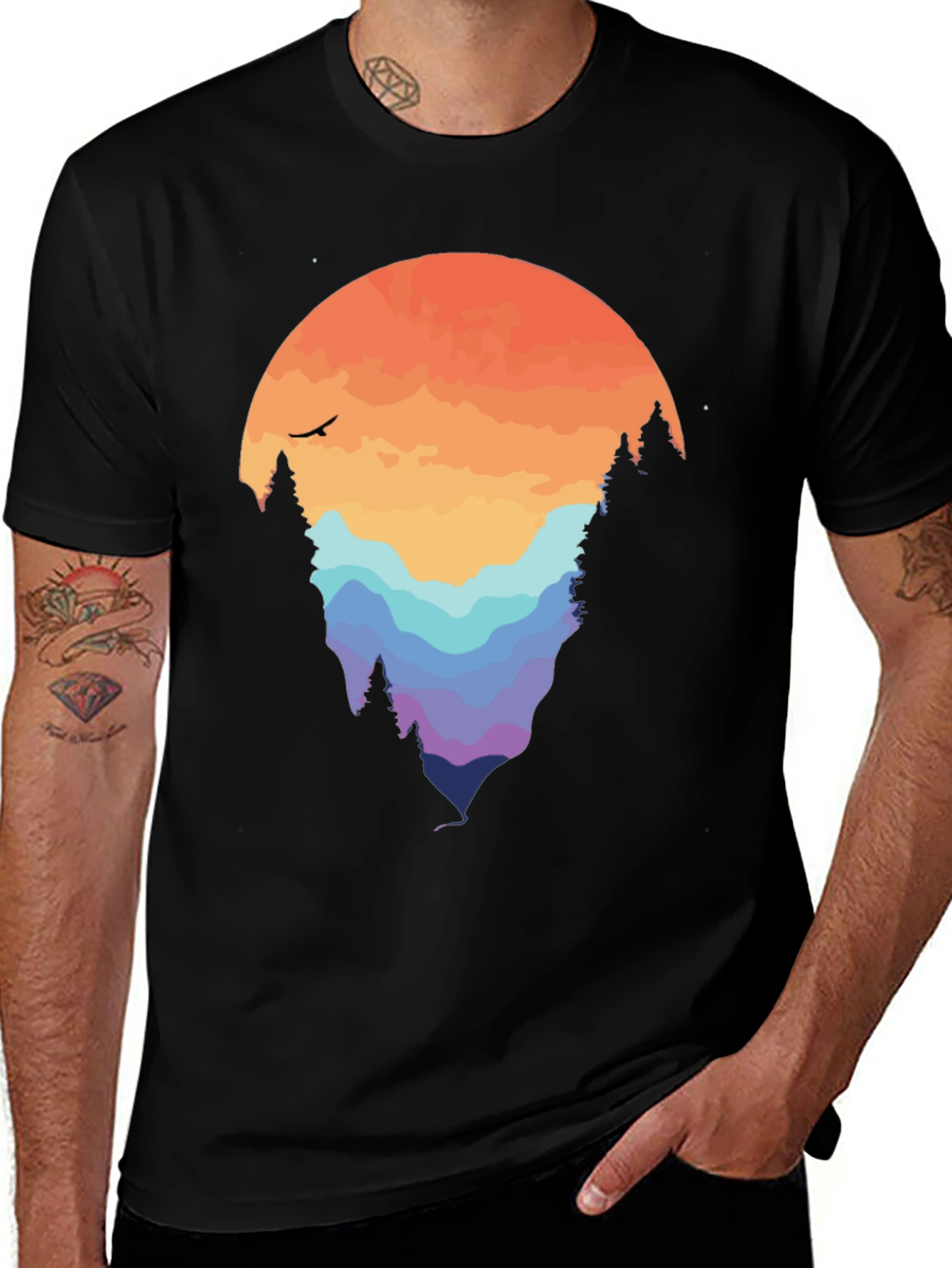 Variant 9 of Sunset Mountain Graphic Tee