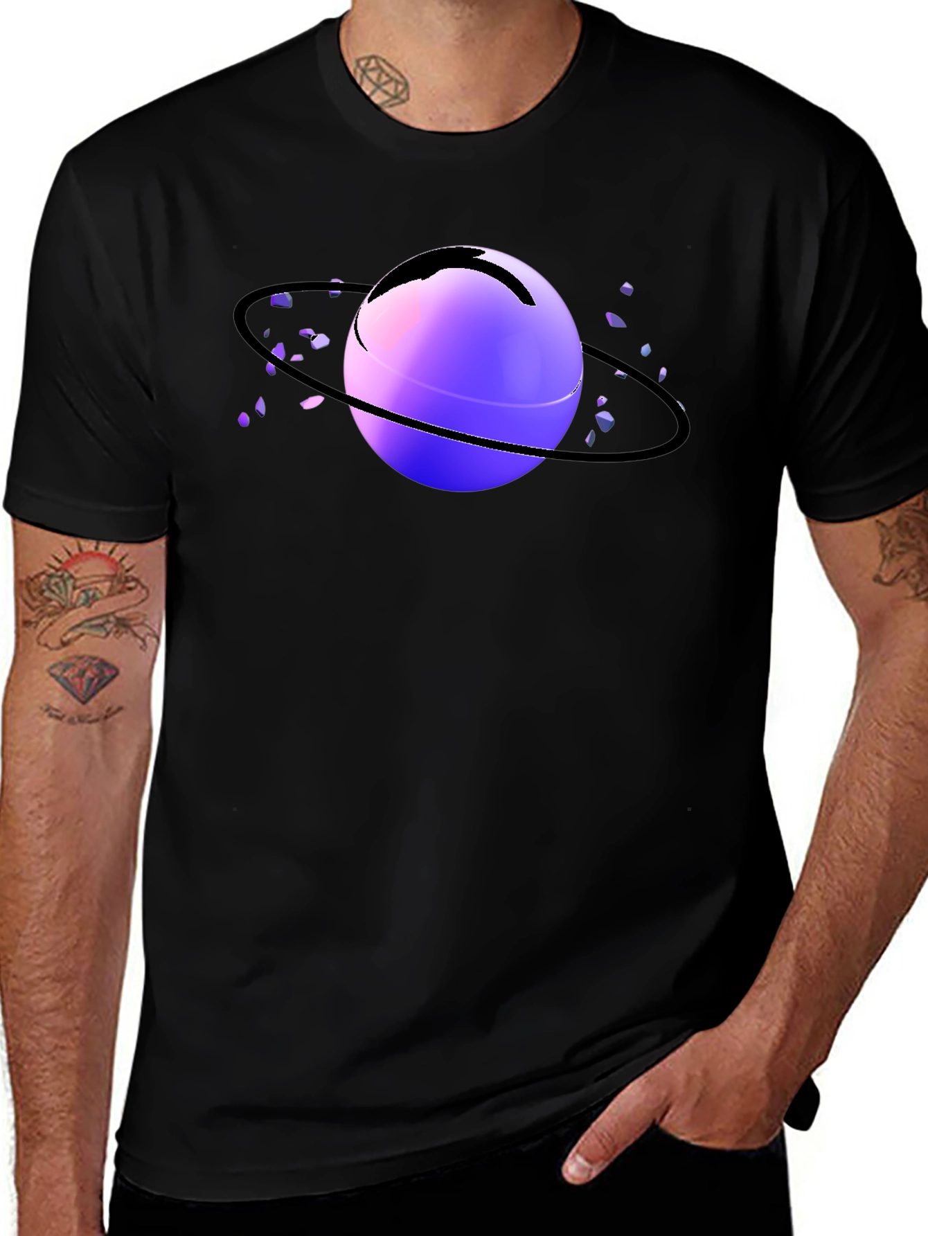 Variant 20 of Planet Graphic T-Shirt - Black