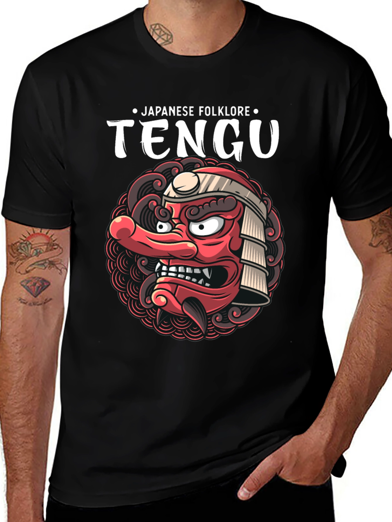 Japanese Folklore Tengu Graphic T-Shirt
