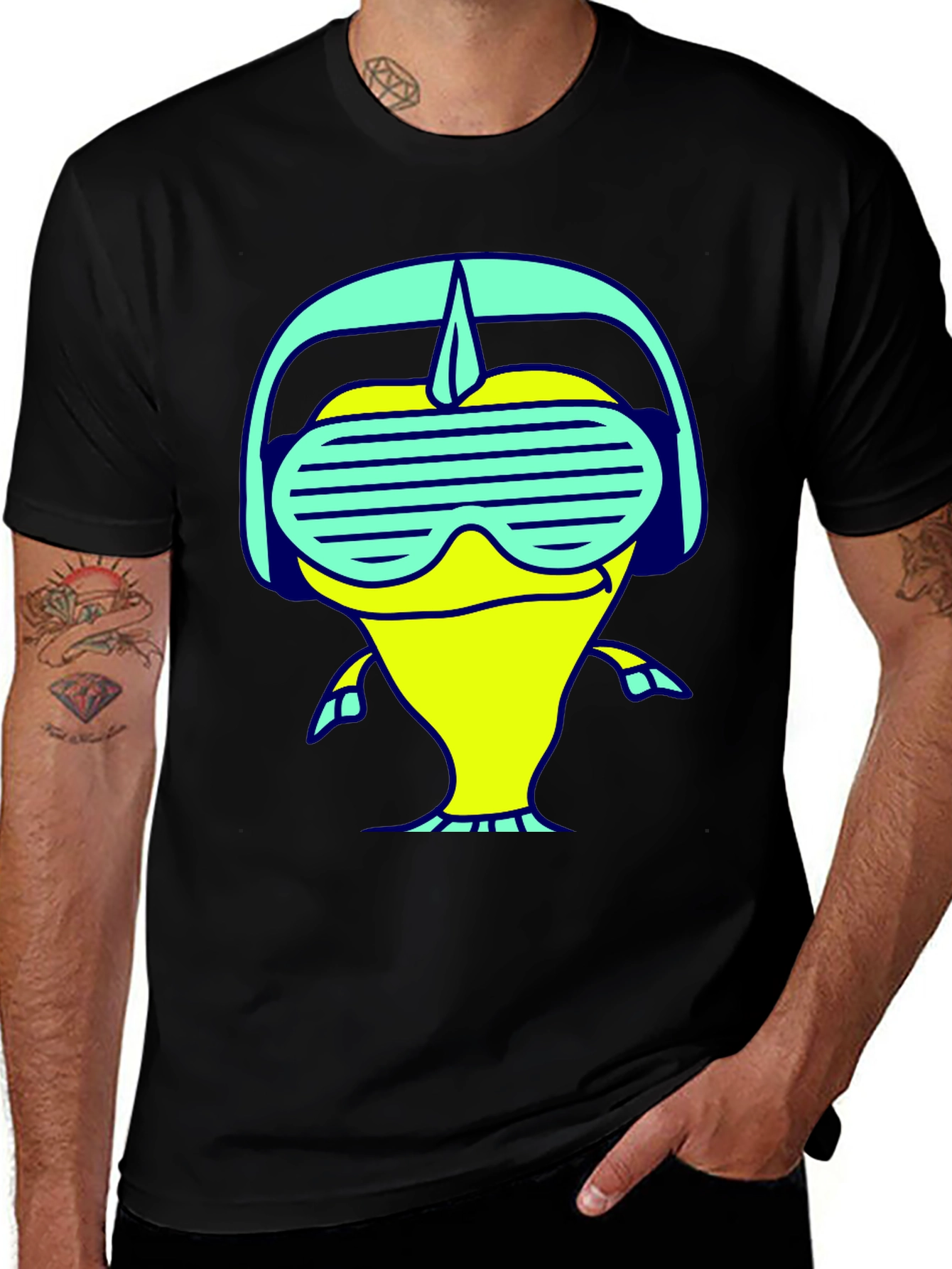 Variant 17 of Cyberpunk Chicken Graphic Tee - Cool Novelty T-Shirt