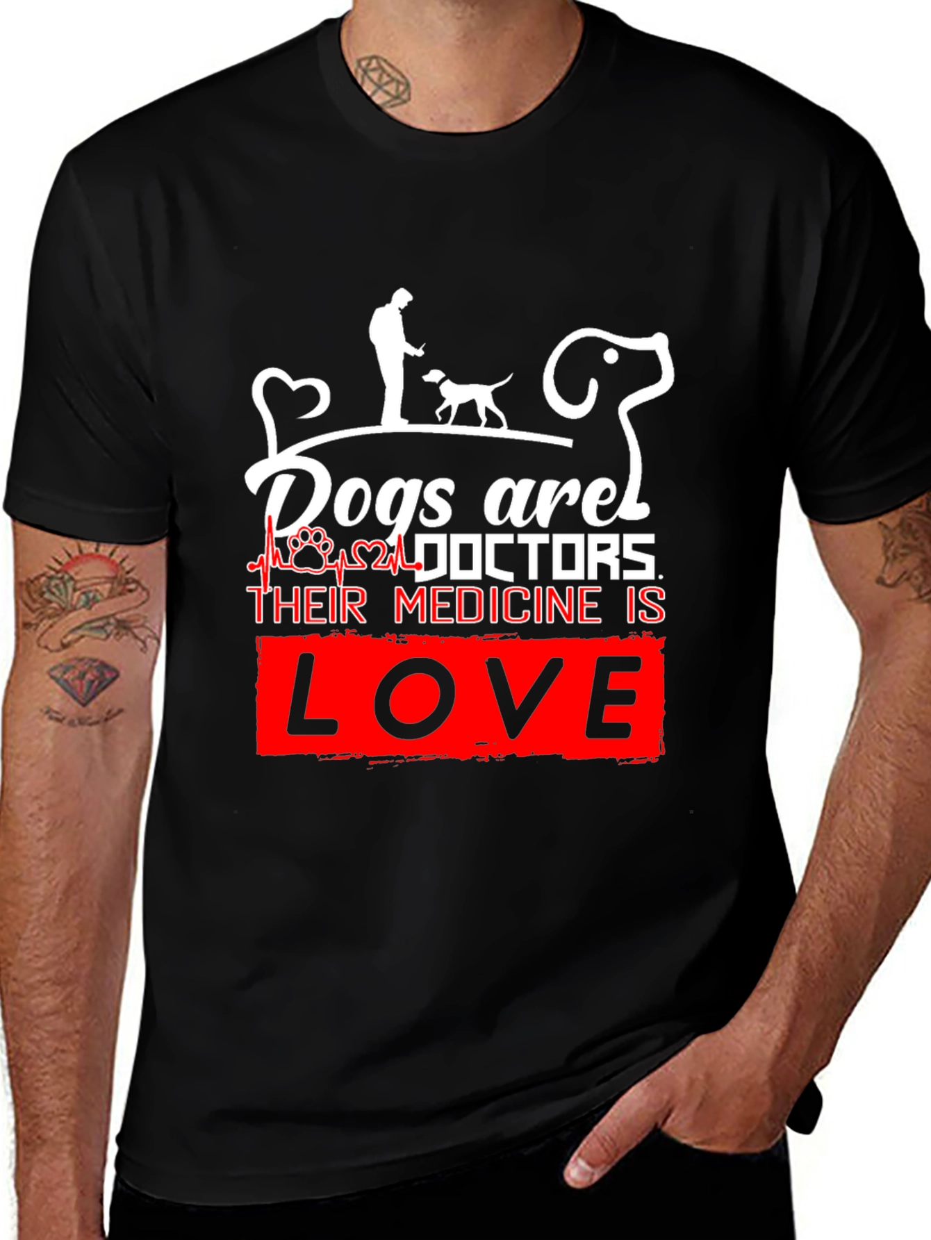 Variant 12 of Dogs Are Doctors Graphic Tee