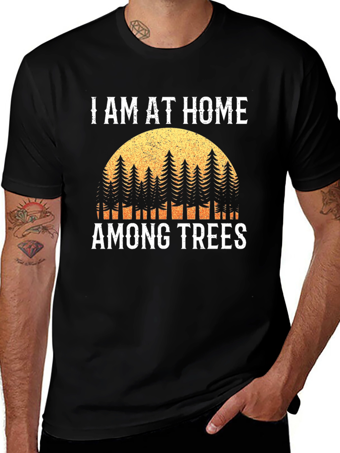 Variant 8 of I Am At Home Among Trees Graphic Tee