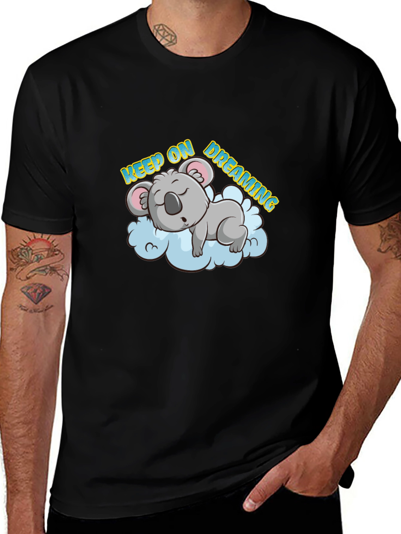 Dreaming Koala T-Shirt - Keep On Dreaming Design