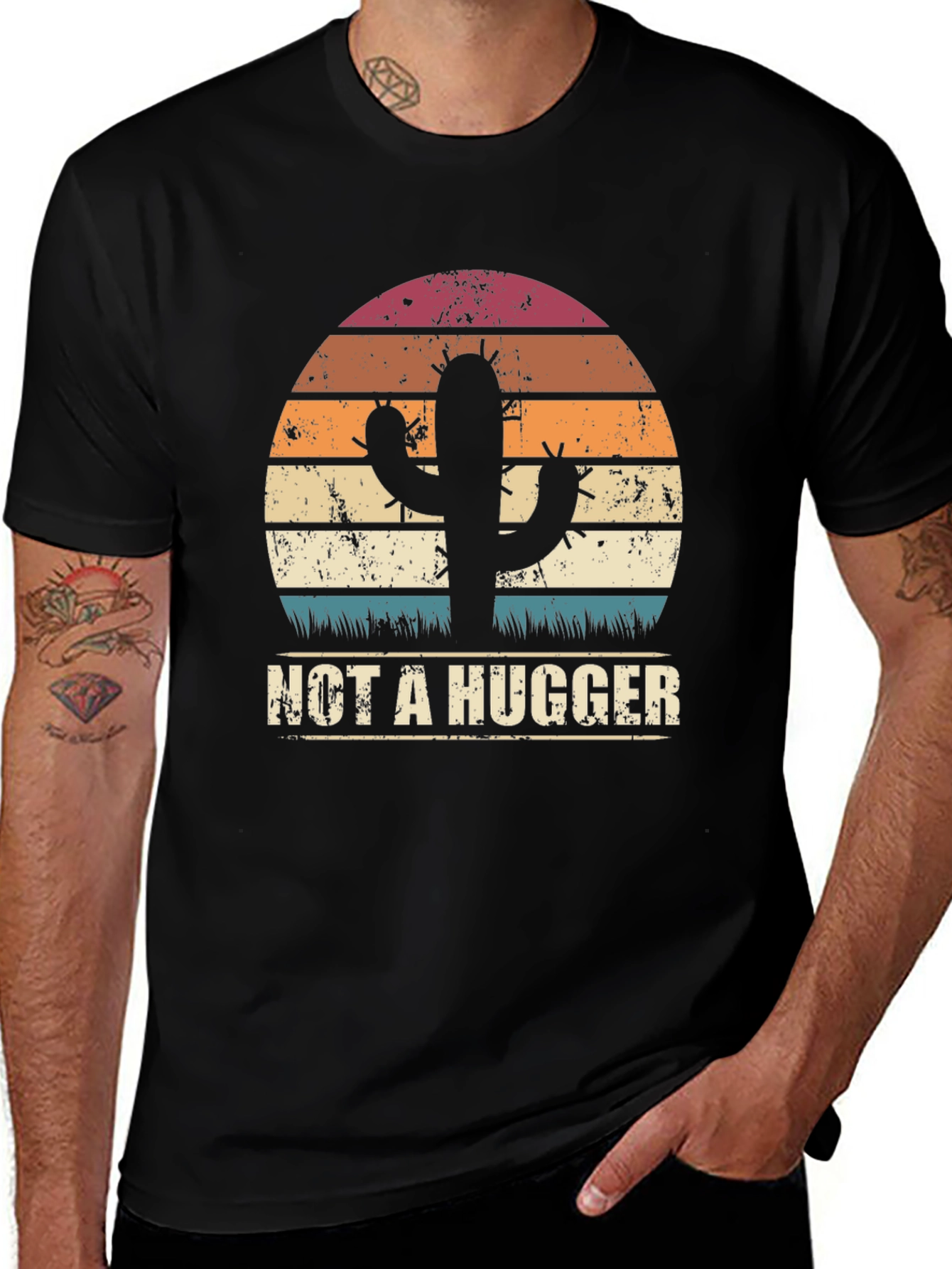 Variant 21 of Not a Hugger Cactus Graphic Tee