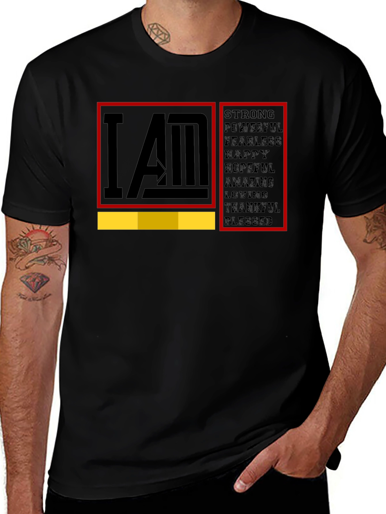 Variant 10 of I AM Strong Graphic T-Shirt - Motivational Tee