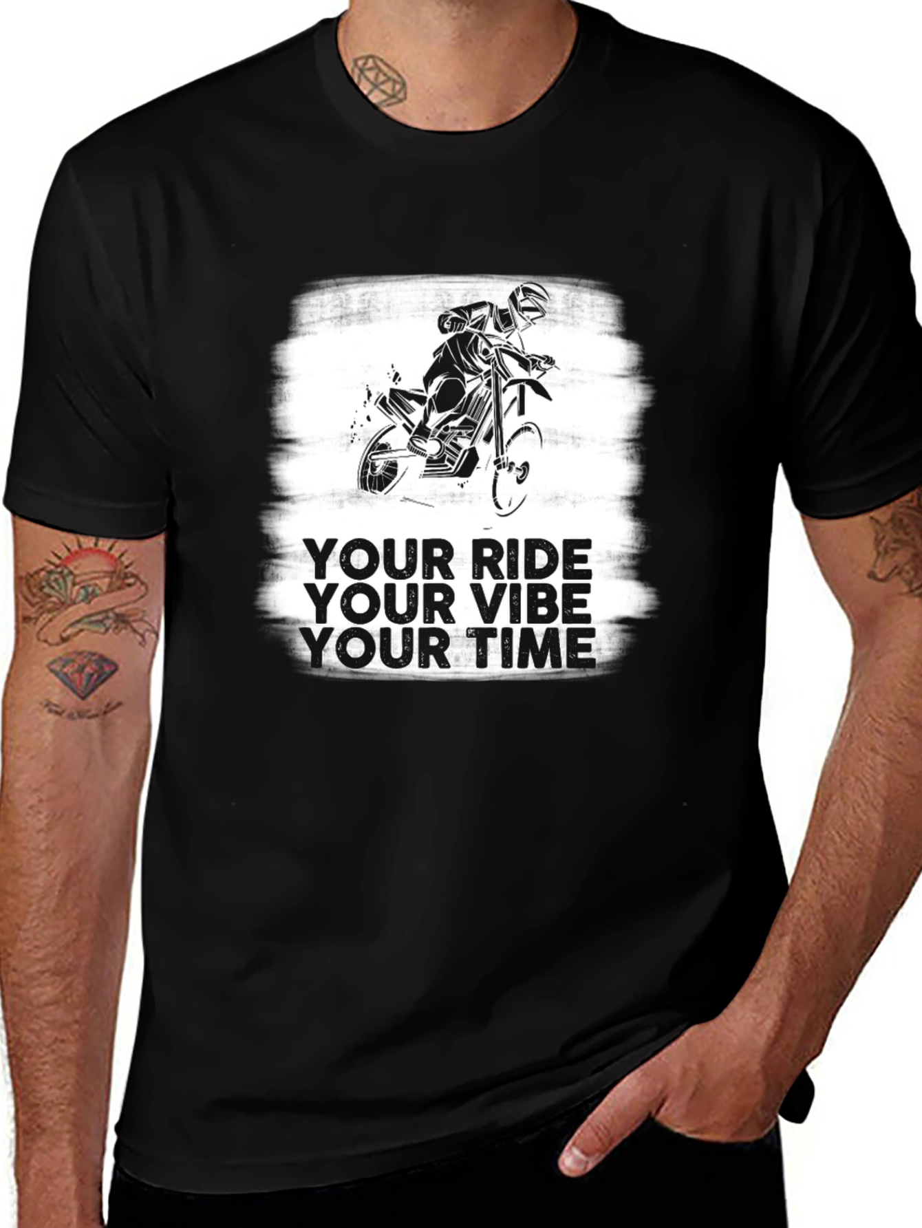 Motorcycle Graphic T-Shirt - Ride Your Vibe