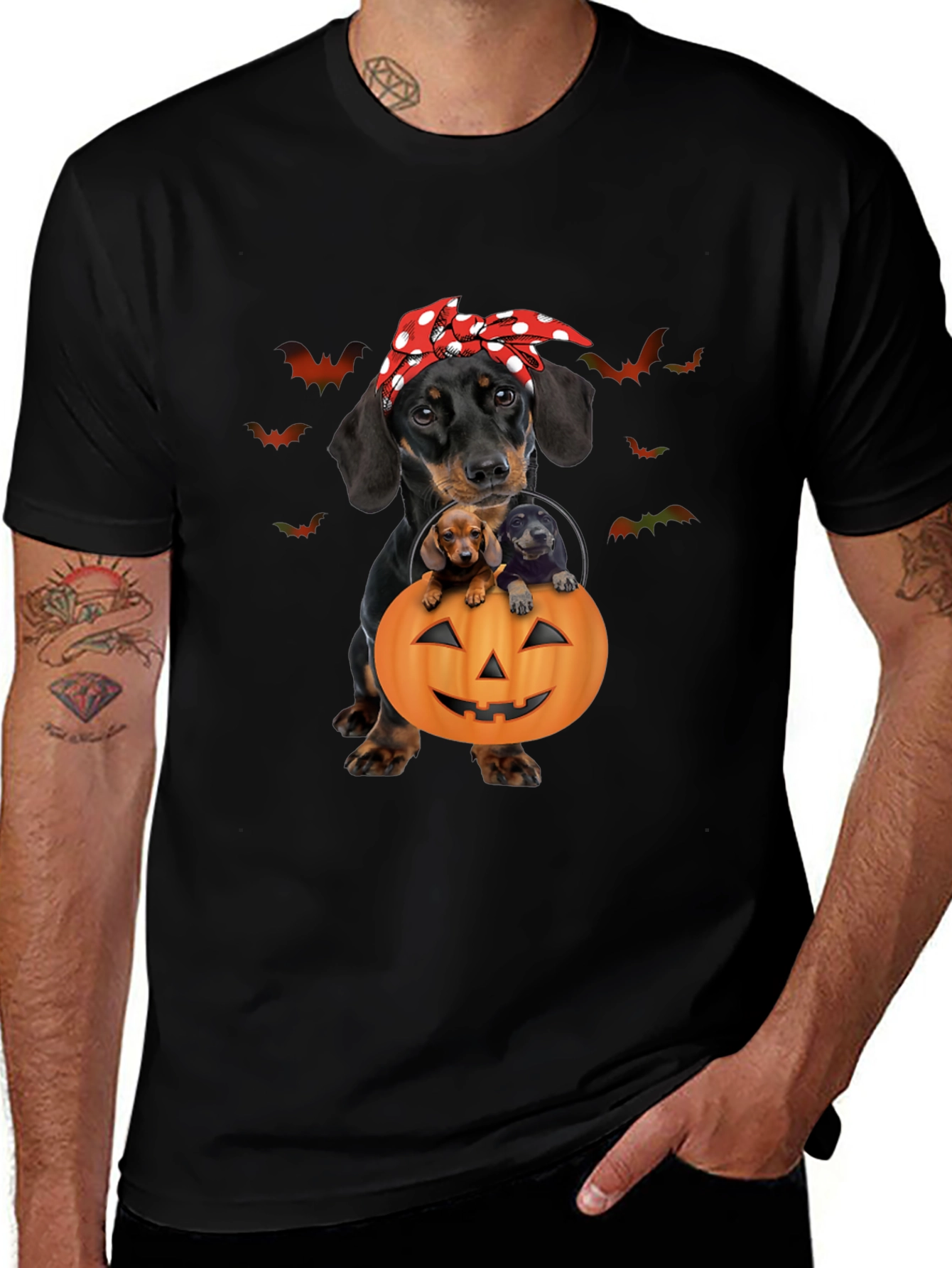 Variant 24 of Halloween Dachshund Pumpkin T-Shirt