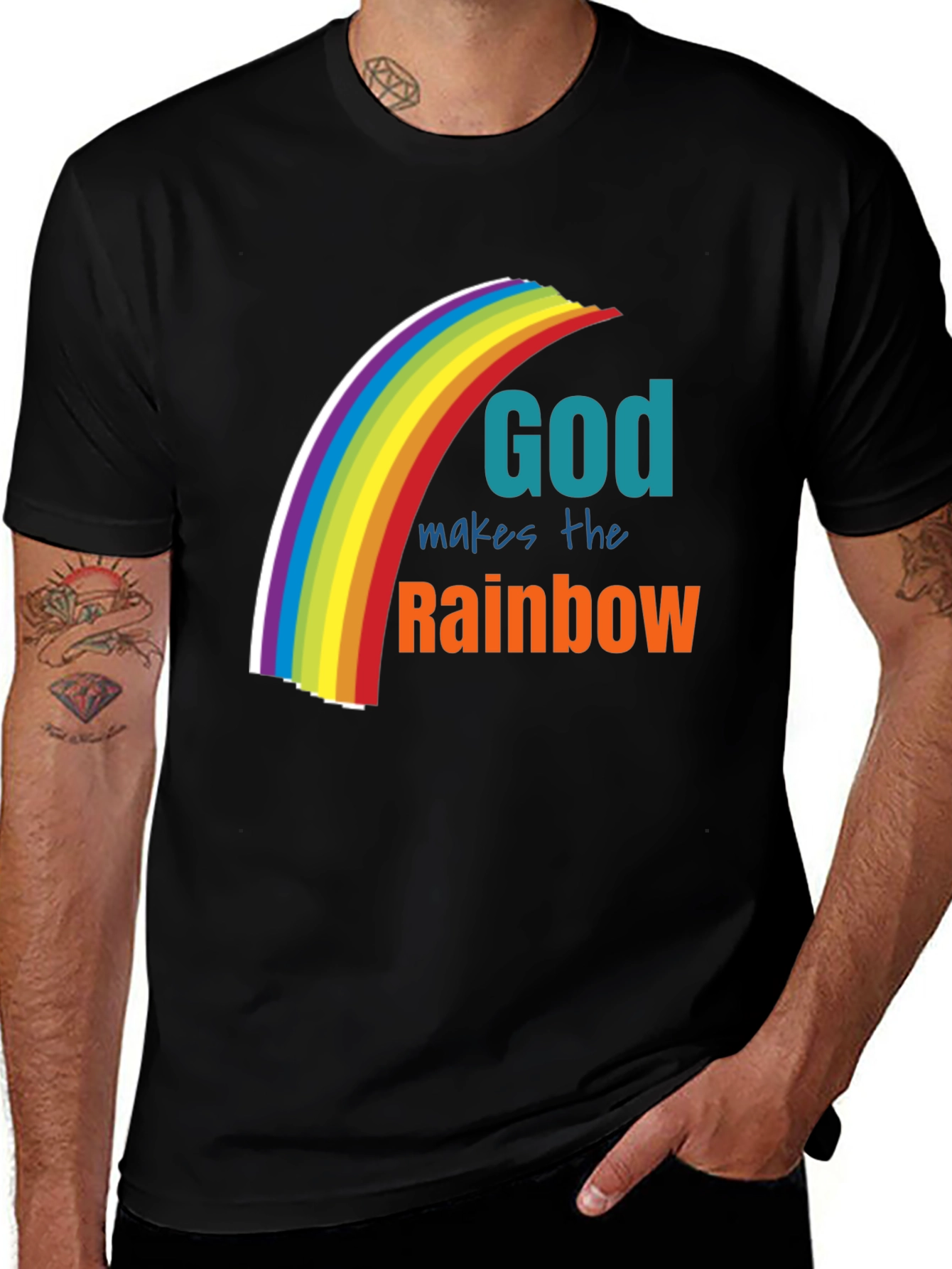 Variant 7 of God Makes the Rainbow Graphic T-Shirt