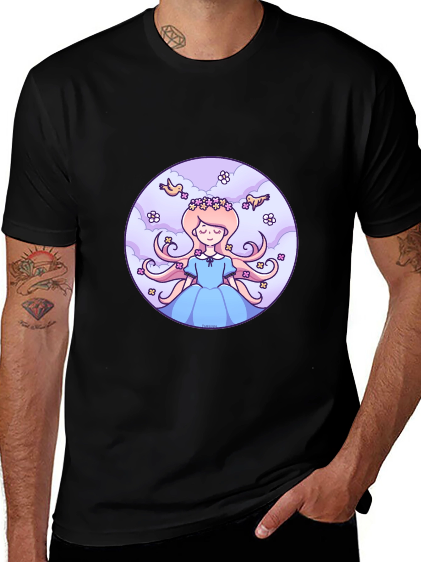 Variant 26 of Whimsical Princess Graphic Tee - Relaxed Fit