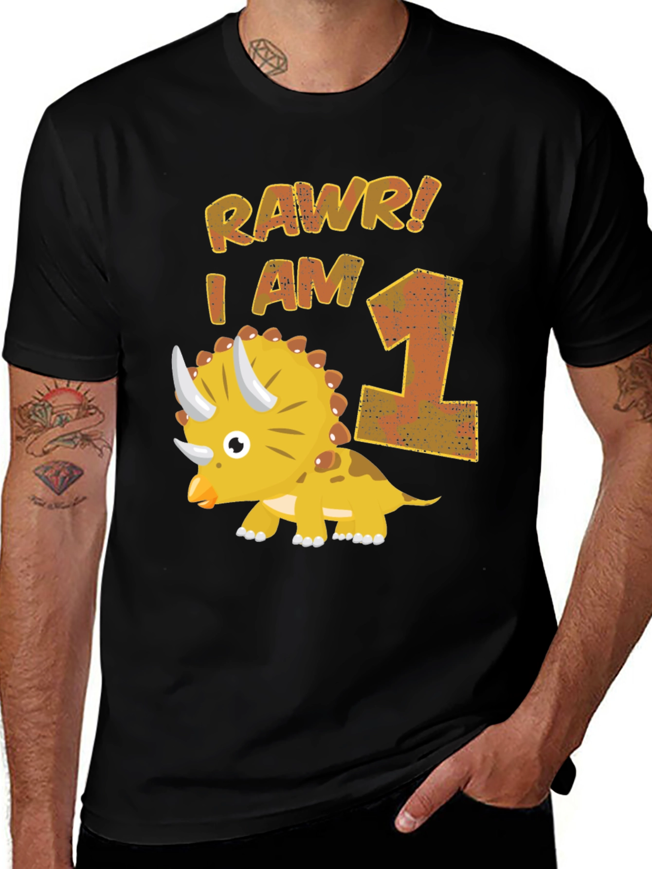 Variant 3 of Rawr I Am One Dinosaur Birthday T-Shirt