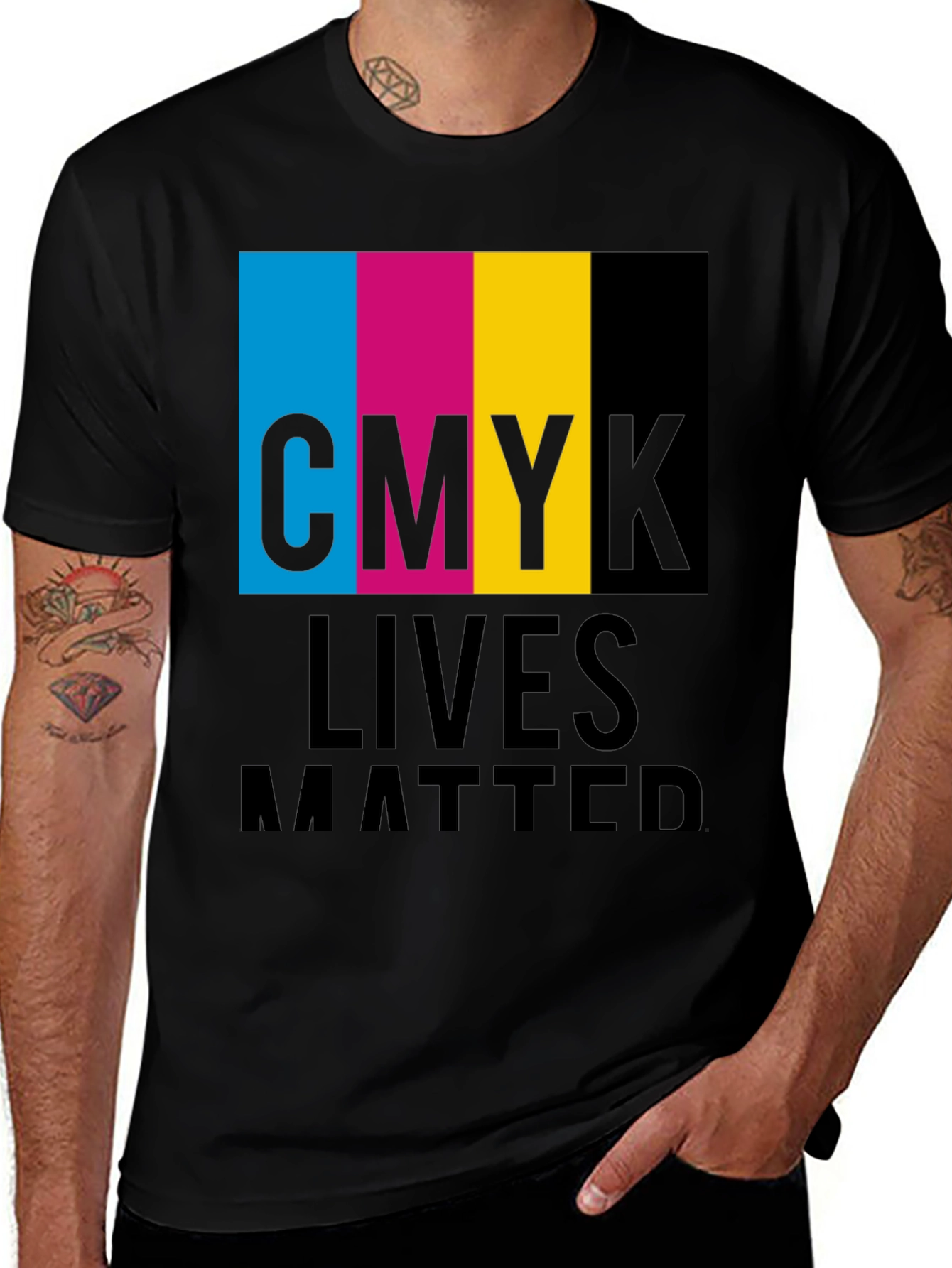 Variant 14 of CMYK Lives Matter Graphic T-Shirt