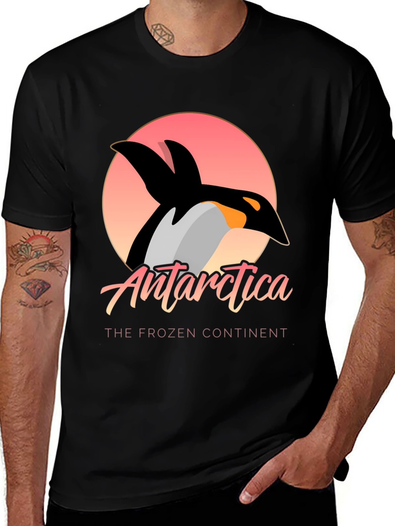 Variant 12 of Antarctica Penguin Graphic Tee - Frozen Continent