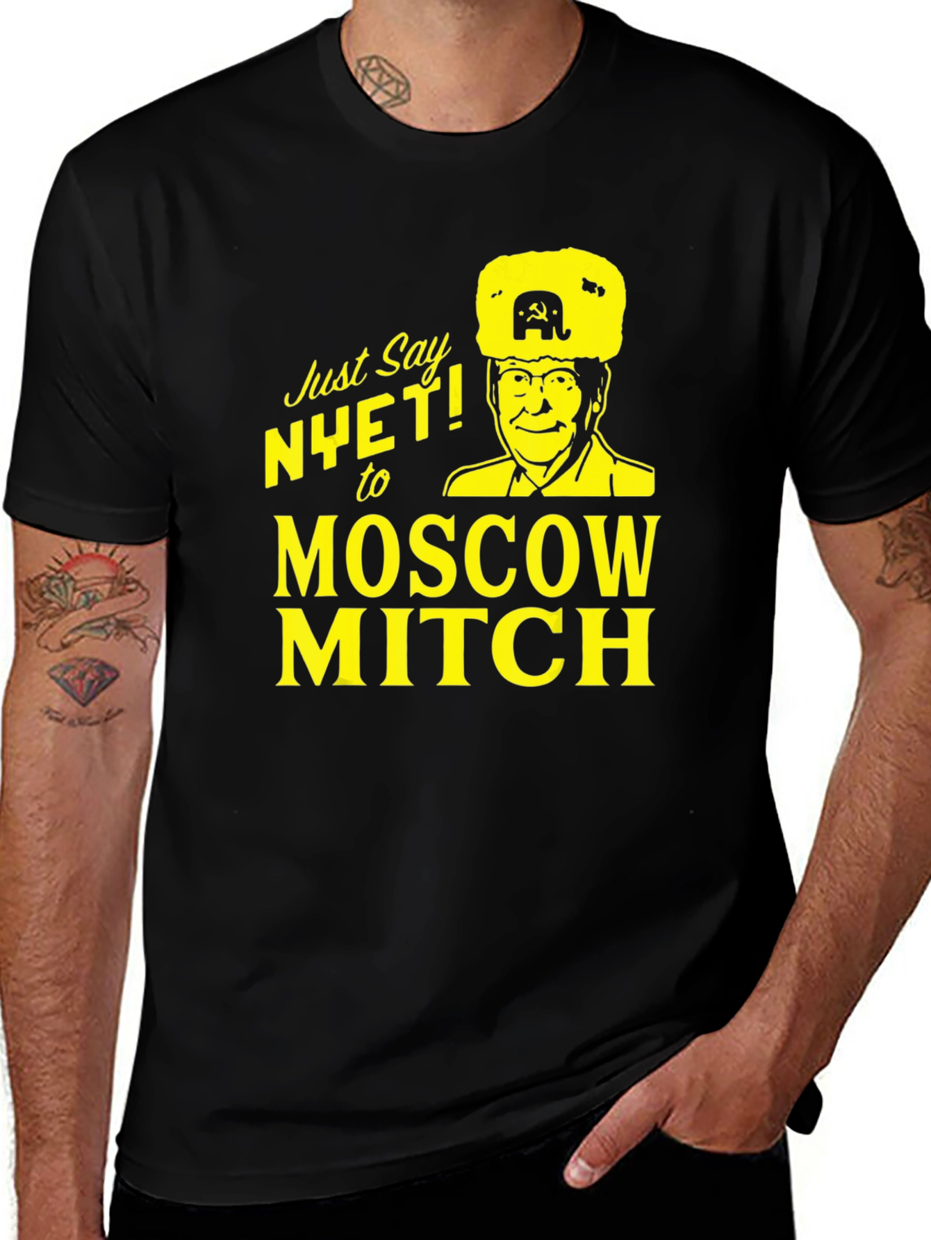 Variant 5 of Just Say NYET Moscow Mitch Political T-Shirt