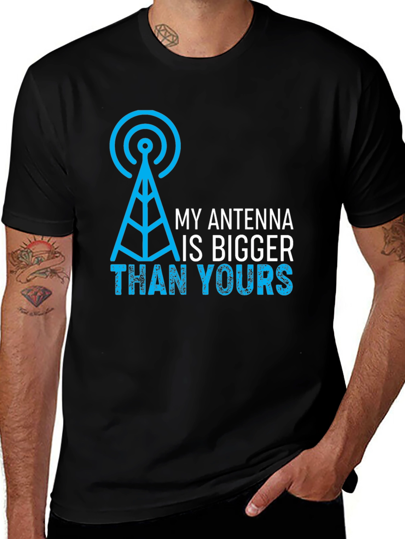 Variant 9 of My Antenna is Bigger Than Yours Funny Graphic Tee
