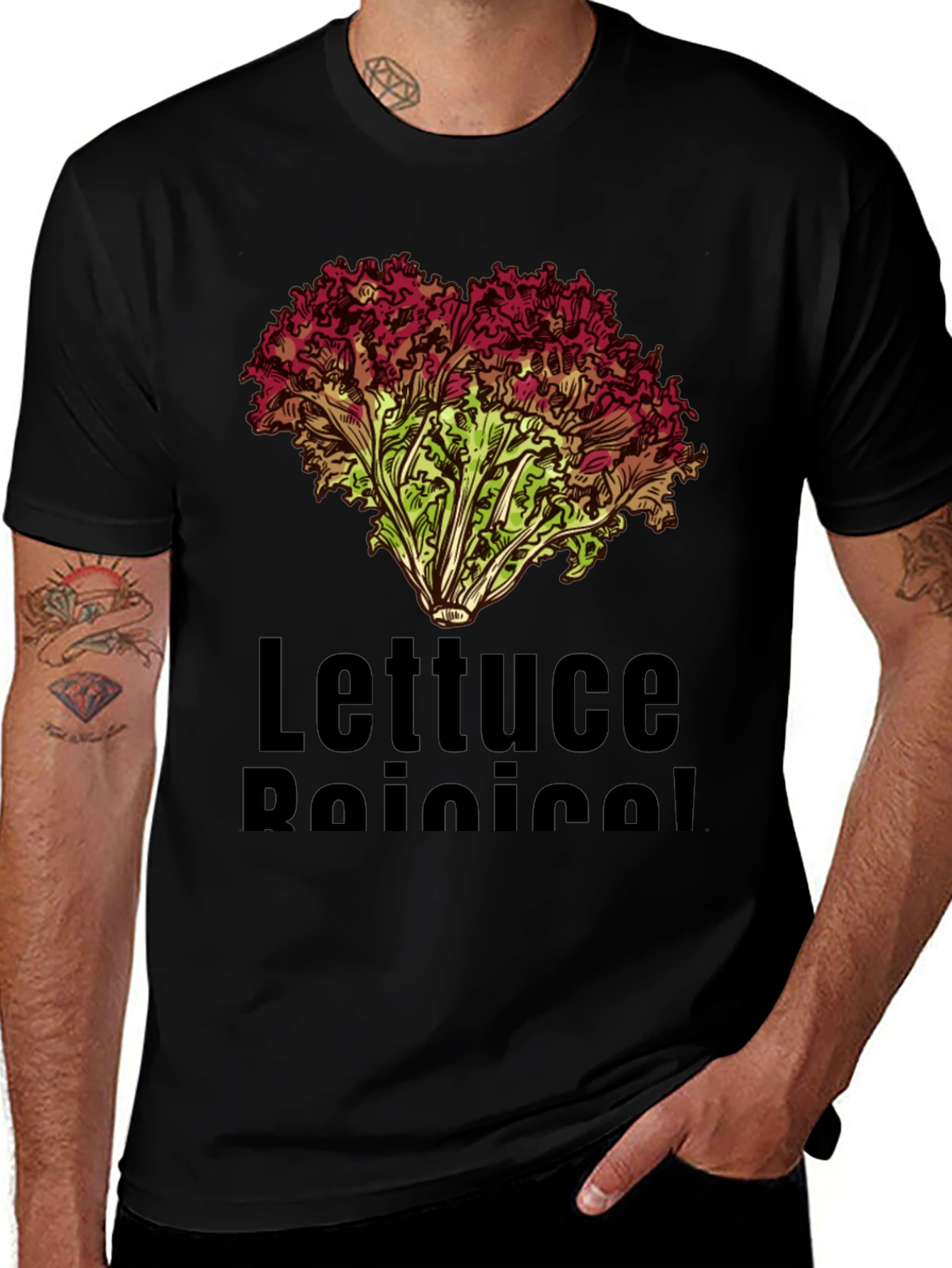 Variant 11 of Lettuce Botanical T-Shirt, Black