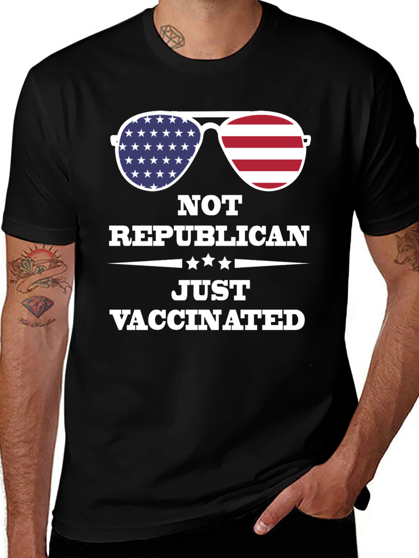 Variant 18 of Not Republican Just Vaccinated T-Shirt