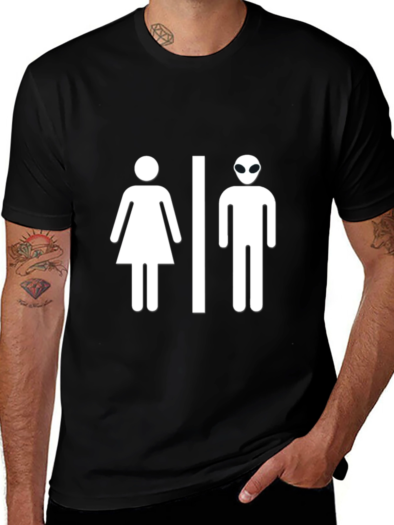 Variant 14 of Alien Restroom T-Shirt