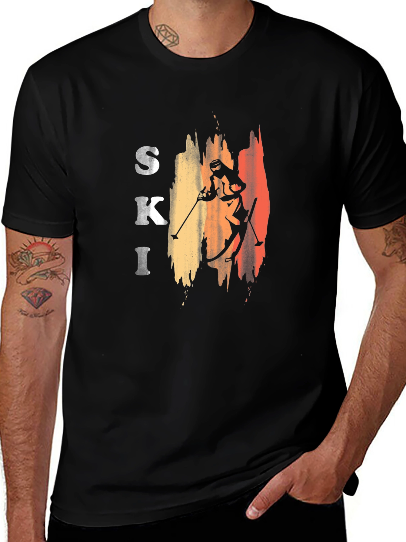 Vintage Skiing T-Shirt: Retro Ski Graphic Tee