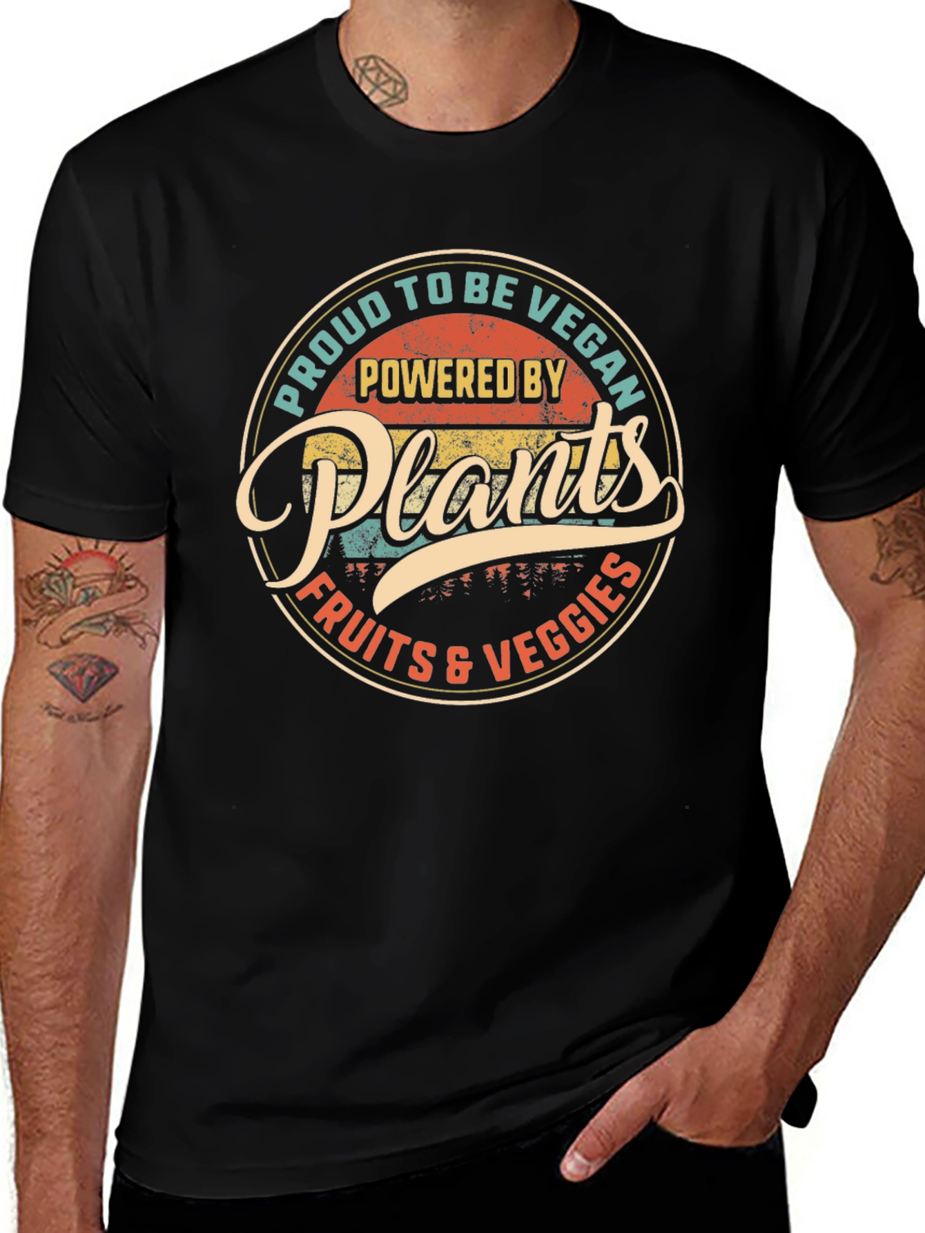 Variant 11 of Proud Vegan Powered by Plants T-Shirt