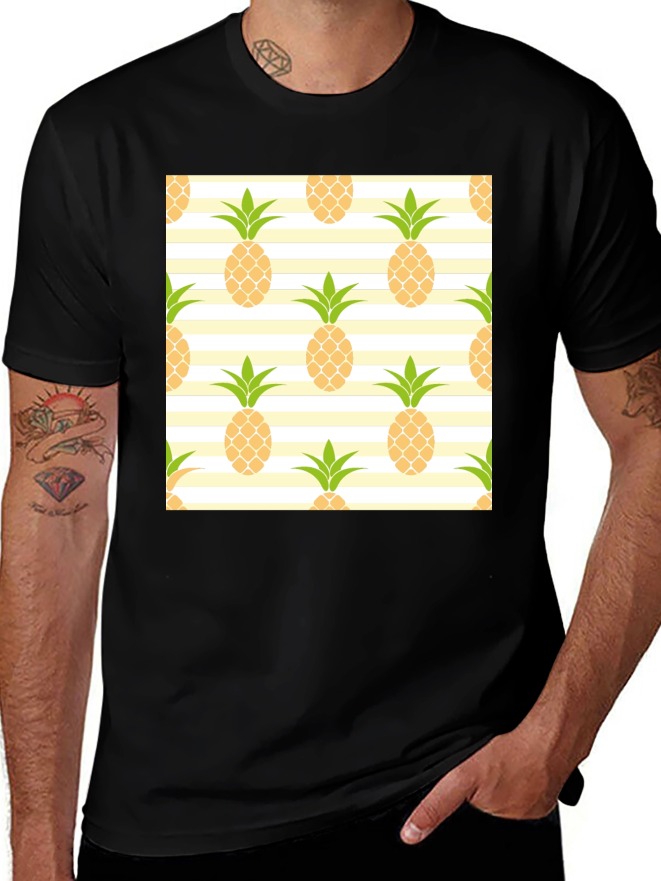 Variant 28 of Pineapple Print Men's Tee
