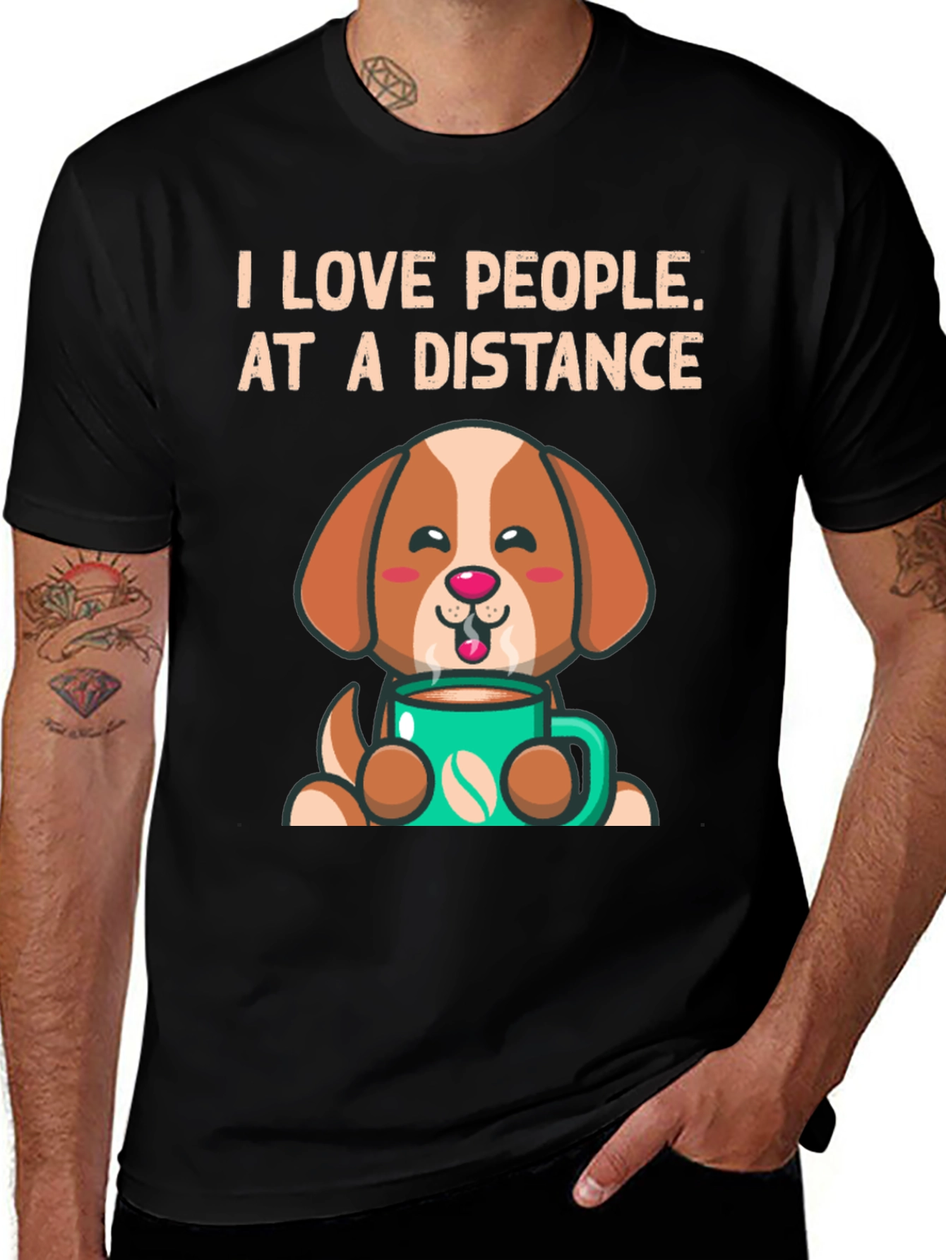 Variant 5 of I Love People At A Distance Graphic Tee