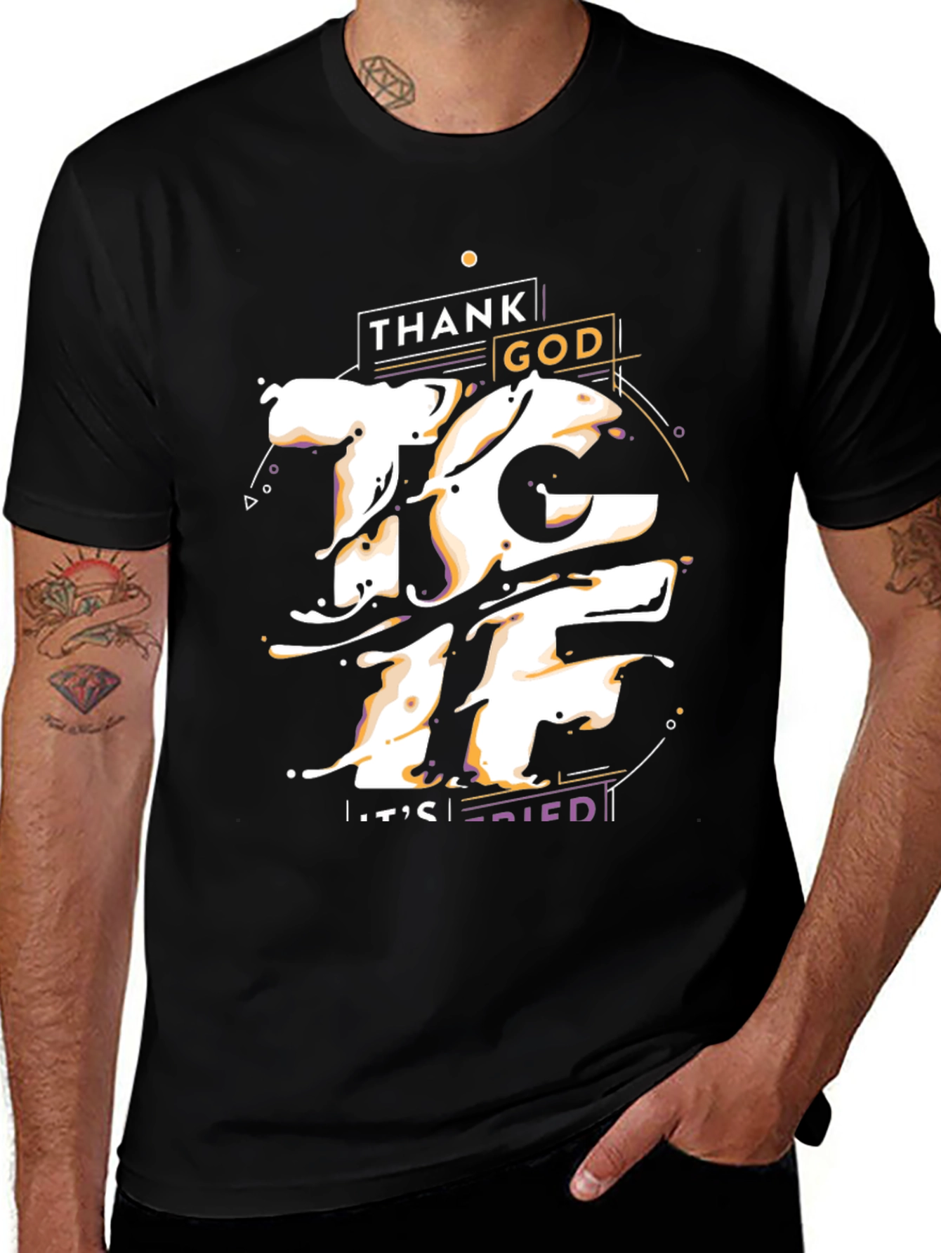 Variant 4 of Thank God It's Fried Graphic T-Shirt