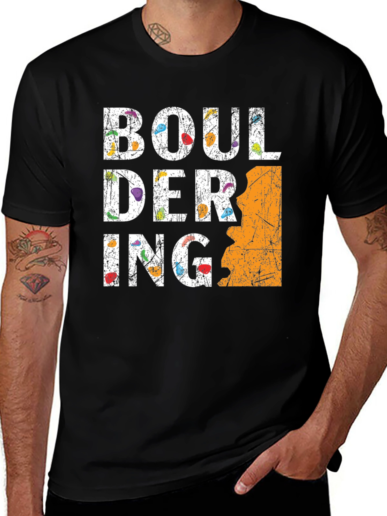 Variant 17 of Bouldering Graphic Tee - Rock Climbing Shirt
