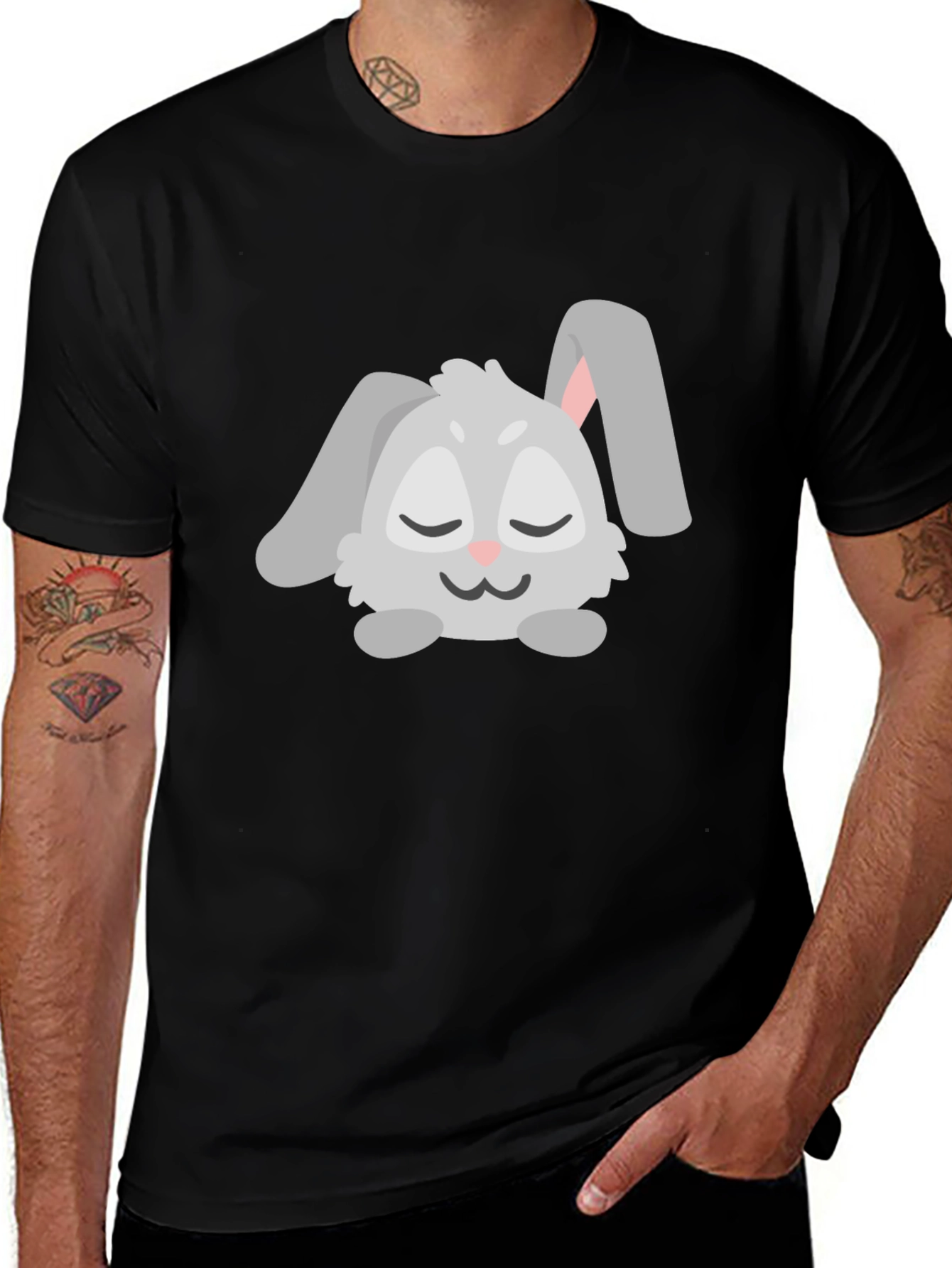 Cute Bunny Graphic Tee - Soft Cotton Comfort