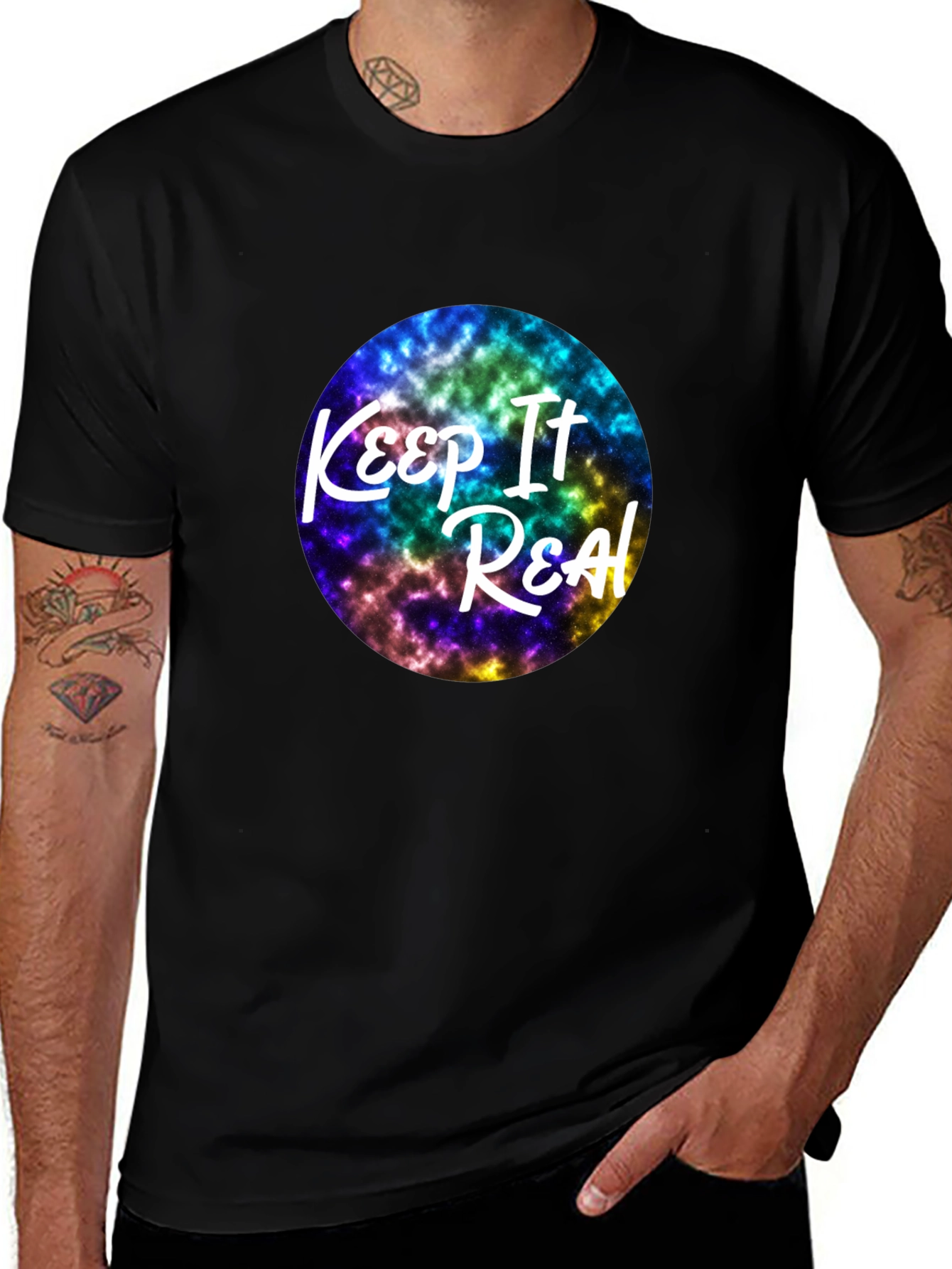 Variant 21 of Keep It Real Galaxy Print T-Shirt
