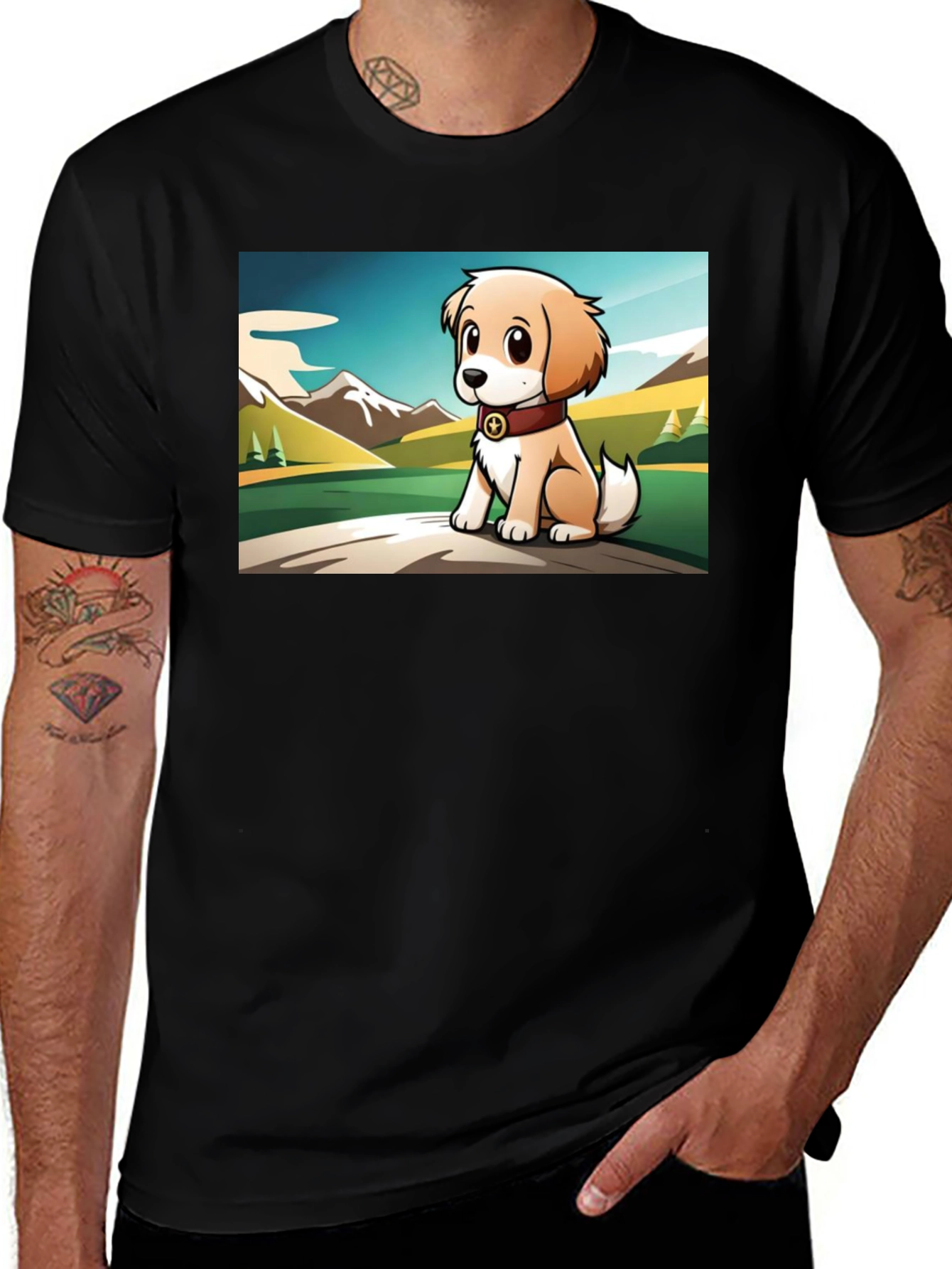 Variant 6 of Cute Puppy Graphic T-Shirt