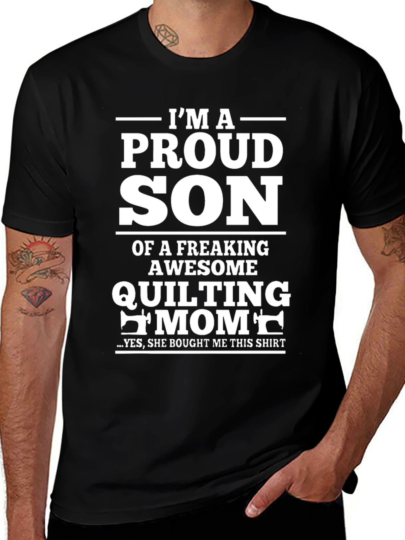 Variant 12 of Proud Son of a Quilting Mom T-Shirt