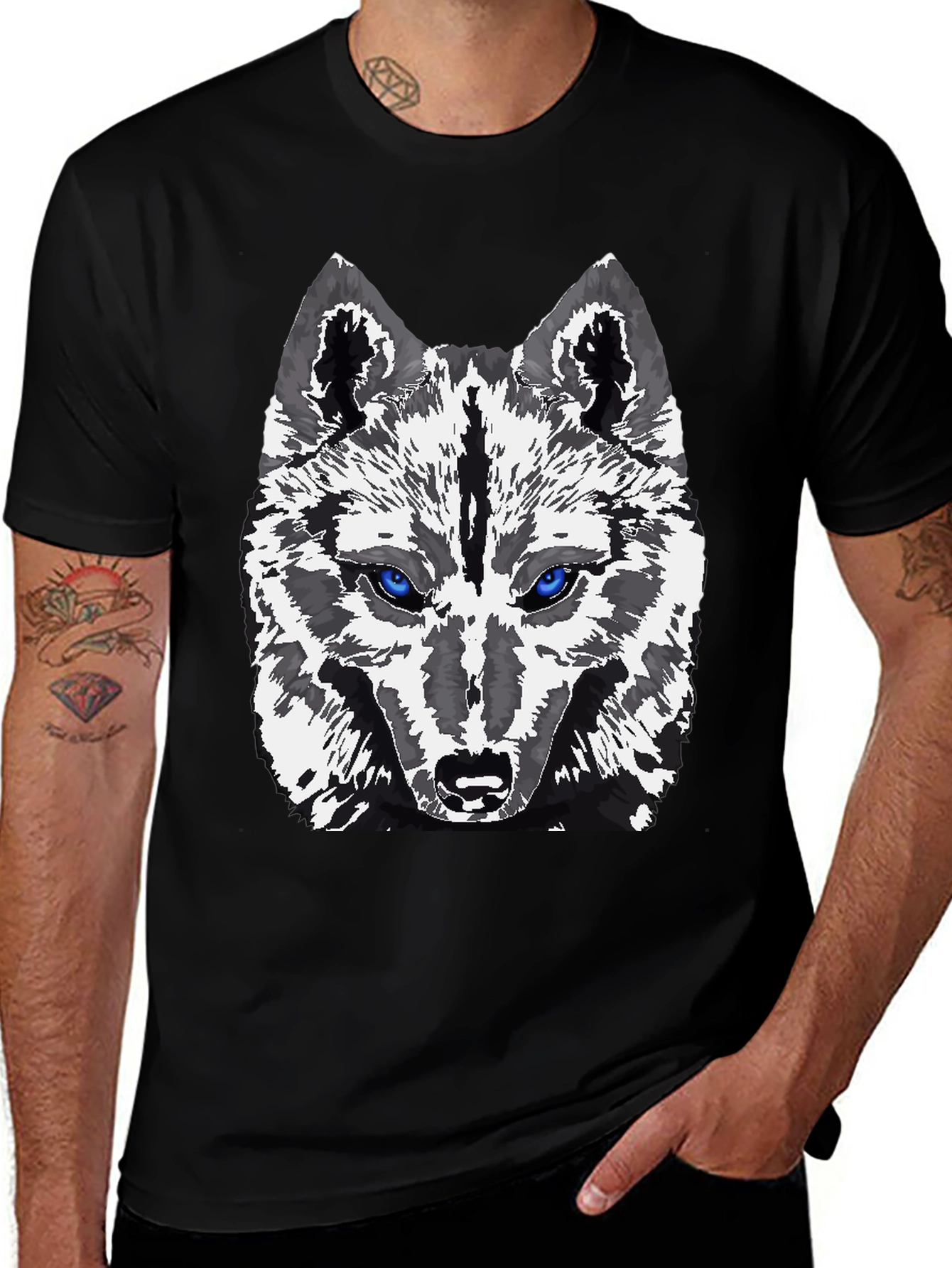 Variant 23 of Wolf Graphic Print Tee
