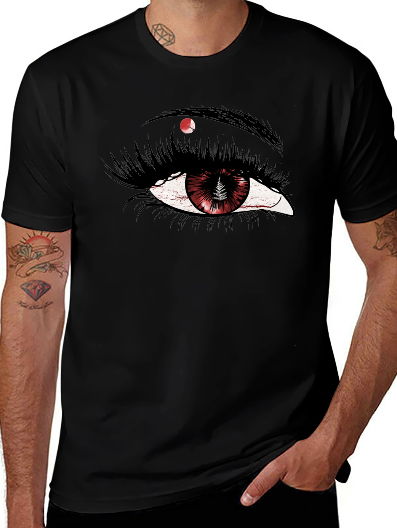 Variant 22 of Eye Graphic Black T-Shirt