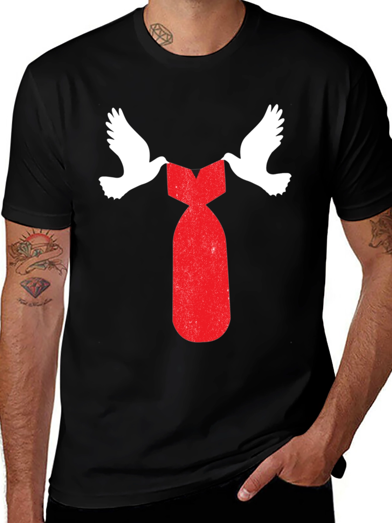 Variant 26 of Peace Dove Bomb Graphic T-Shirt