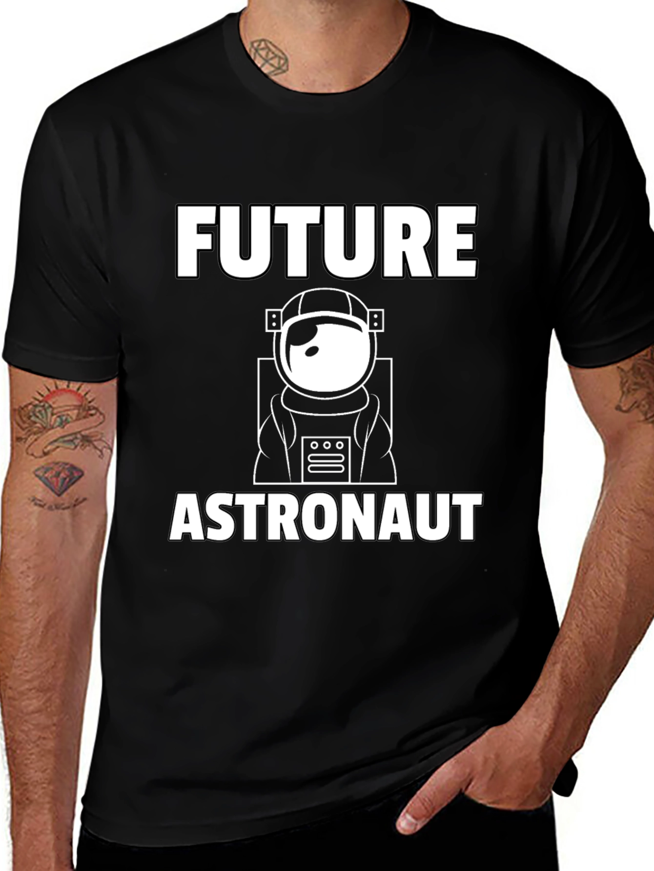 Variant 18 of Future Astronaut T-Shirt - Black Cotton Blend