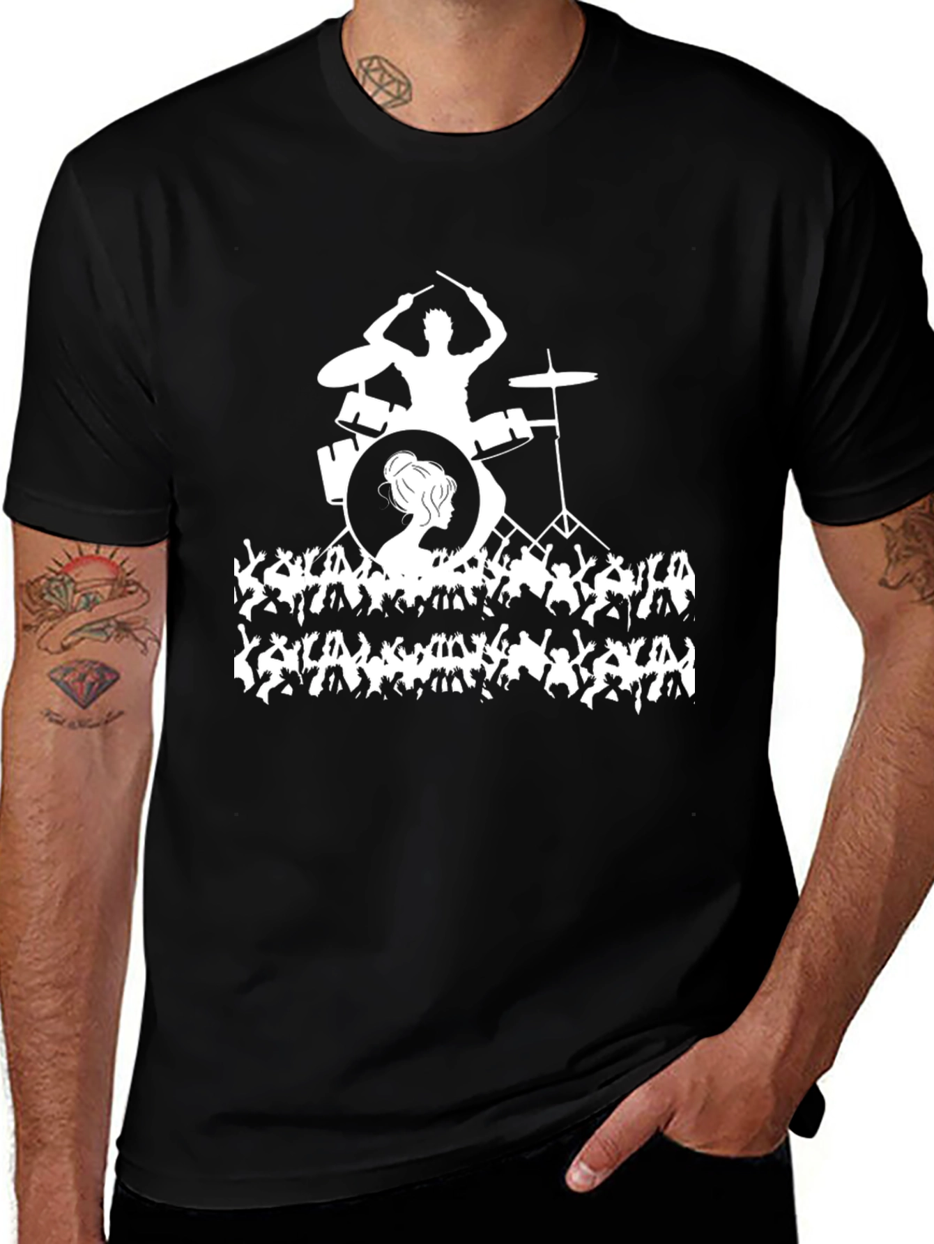 Variant 3 of Drummer T-Shirt - Music Fan Tee