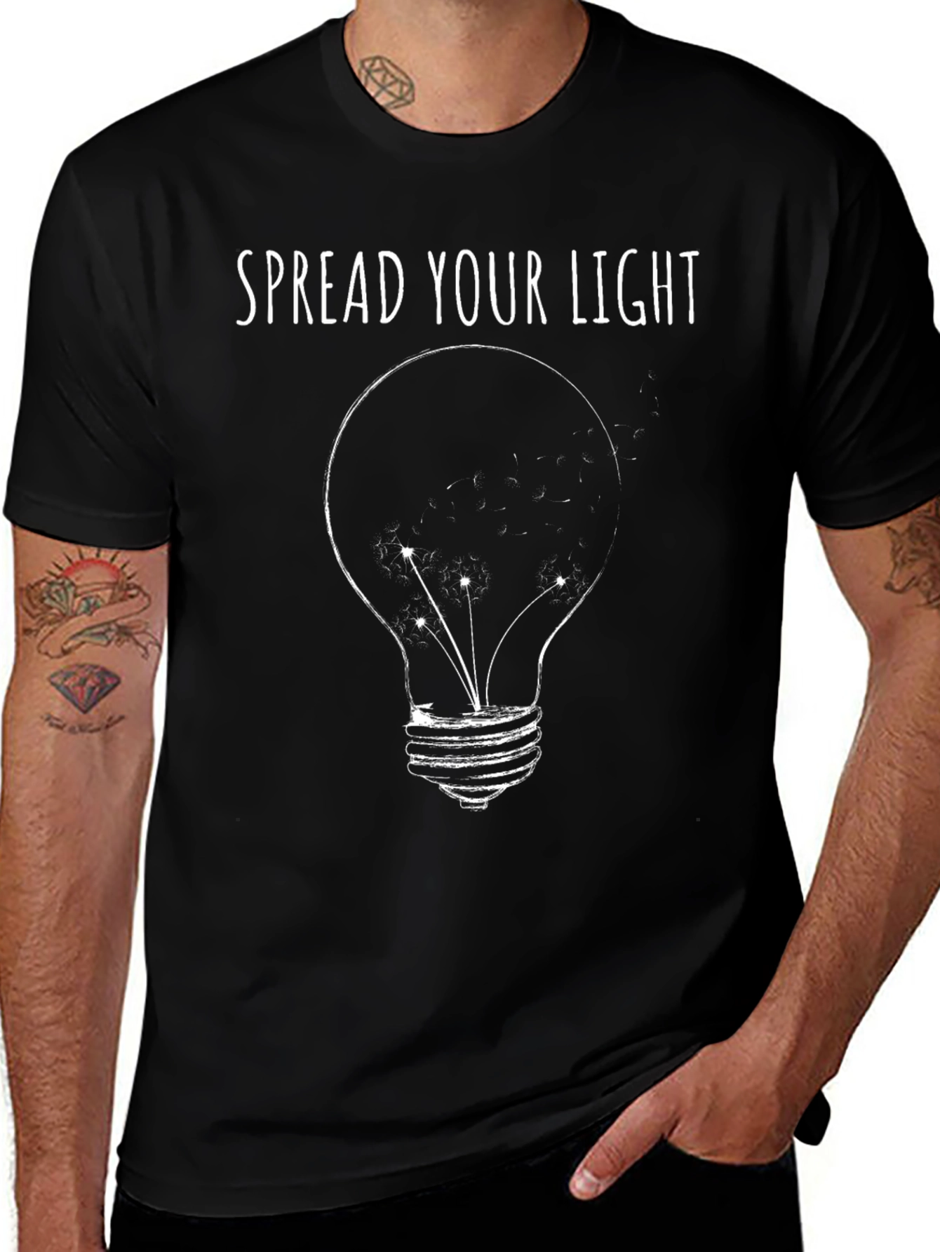 Variant 7 of Spread Your Light Black Graphic Tee
