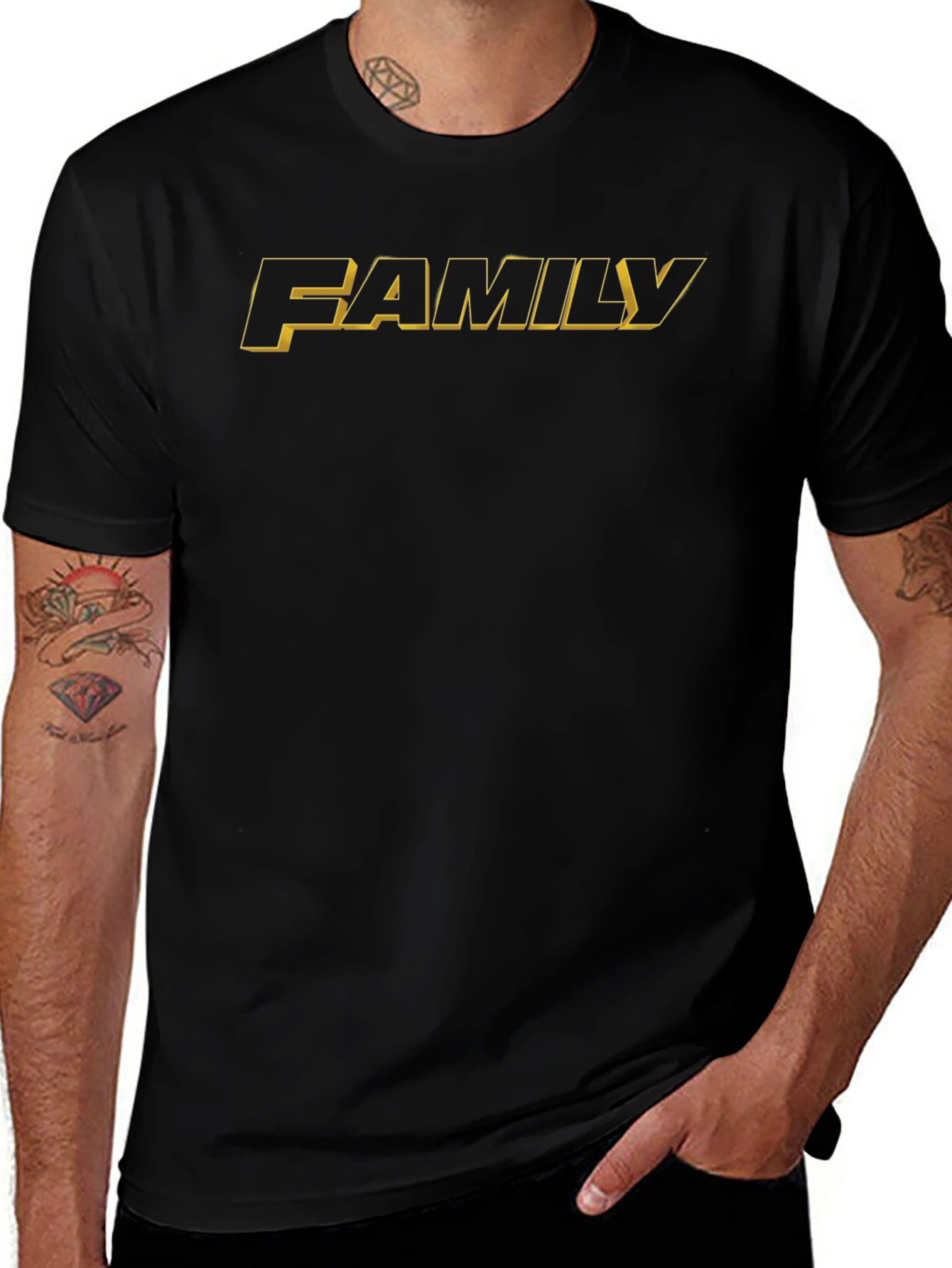 Variant 24 of FAMILY Graphic Black T-Shirt