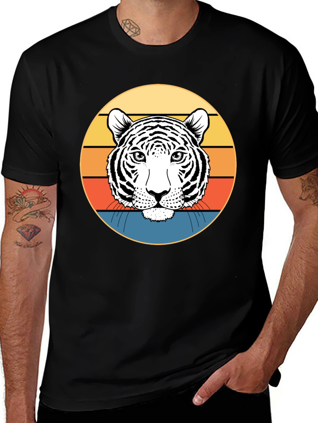 Variant 12 of Retro Tiger Graphic Tee