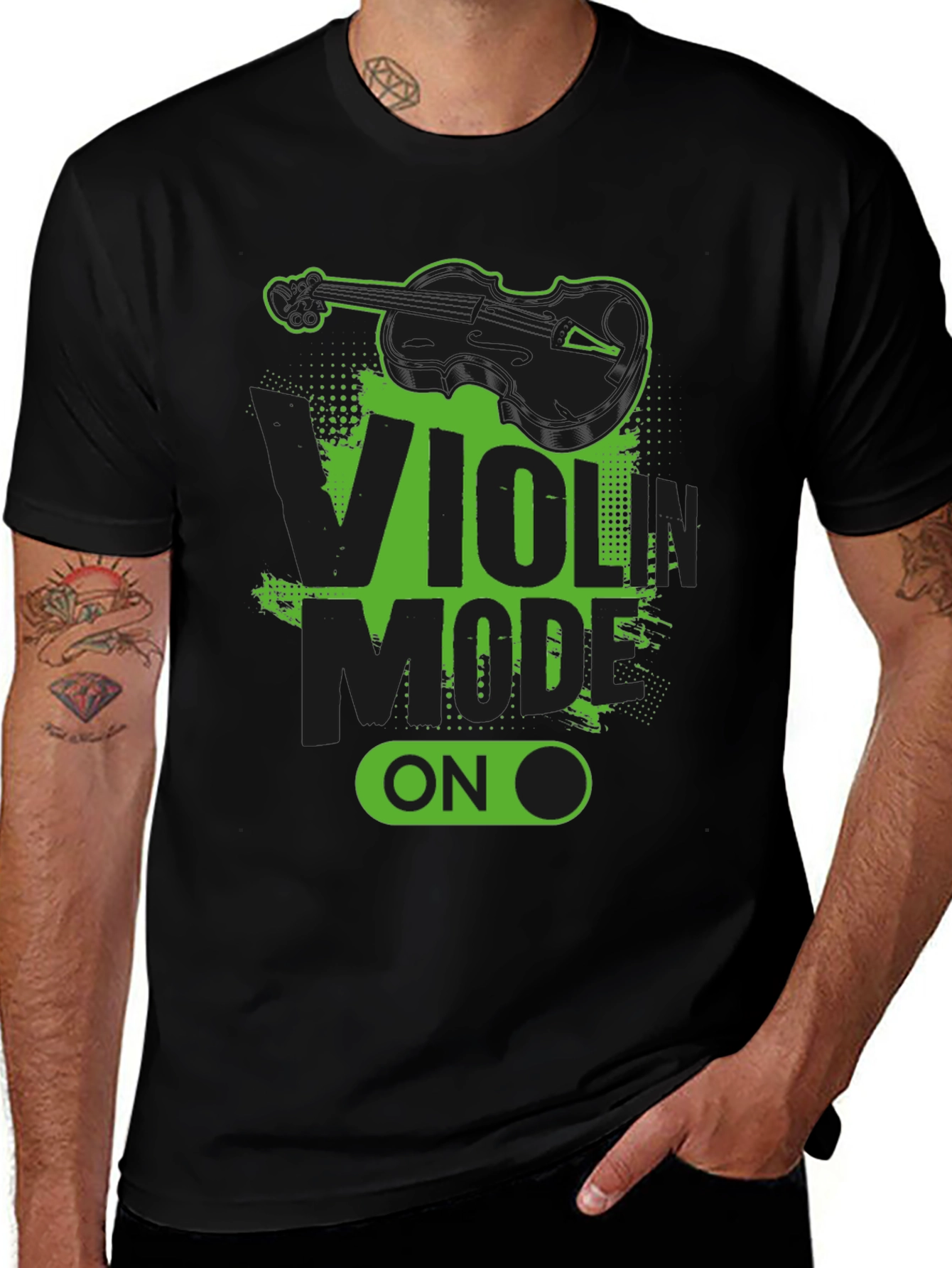 Variant 11 of Violin Mode On Graphic T-Shirt
