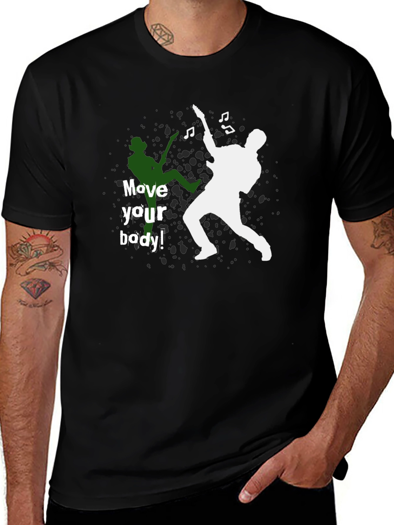 Variant 16 of Move Your Body Guitar Player T-Shirt