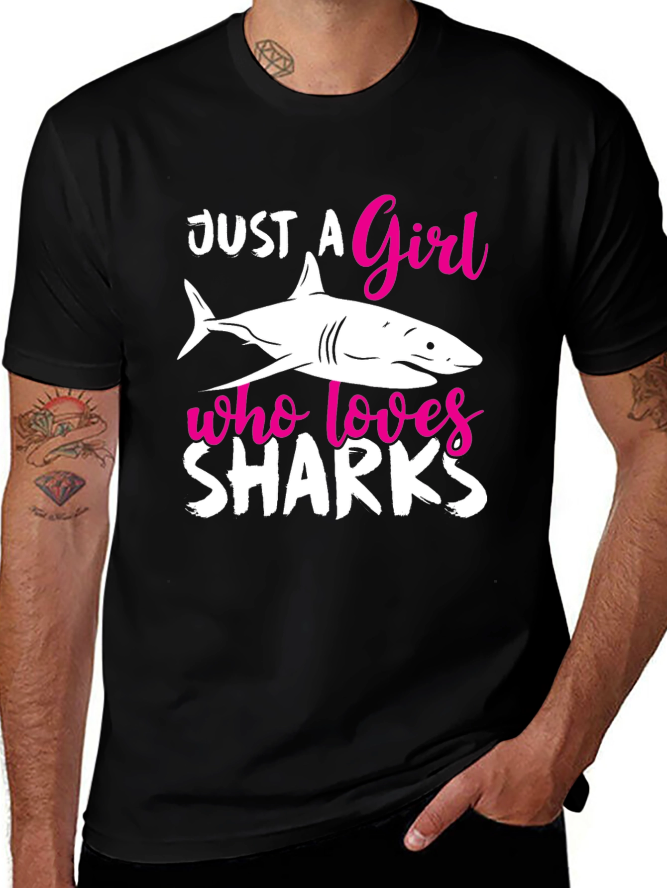 Variant 18 of Just a Girl Who Loves Sharks T-Shirt