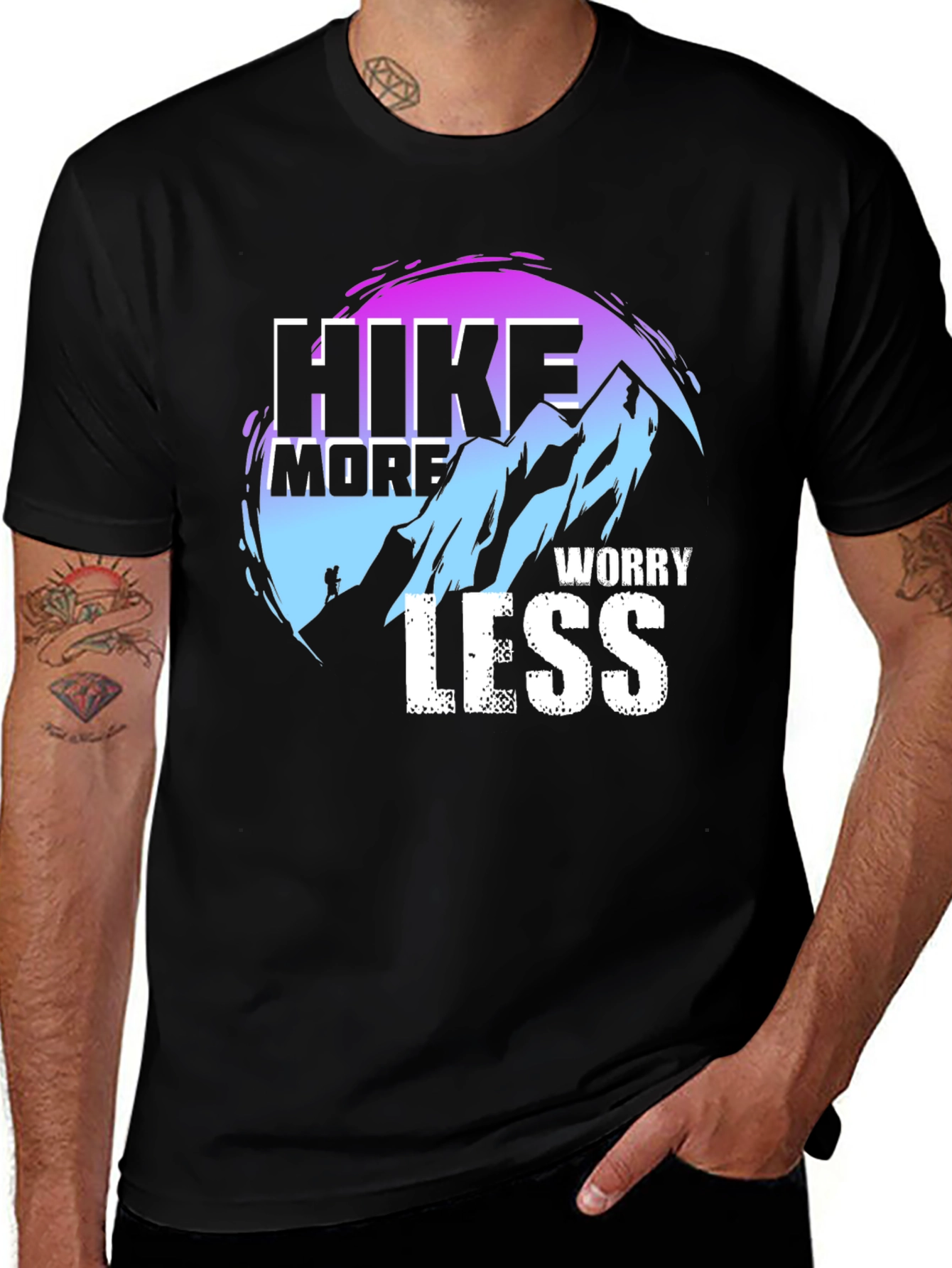 Variant 11 of Hike More Worry Less Graphic T-Shirt