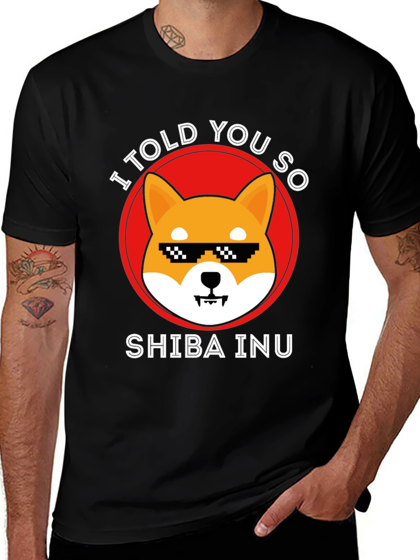 Variant 2 of Shiba Inu Crypto T-Shirt - I Told You So!
