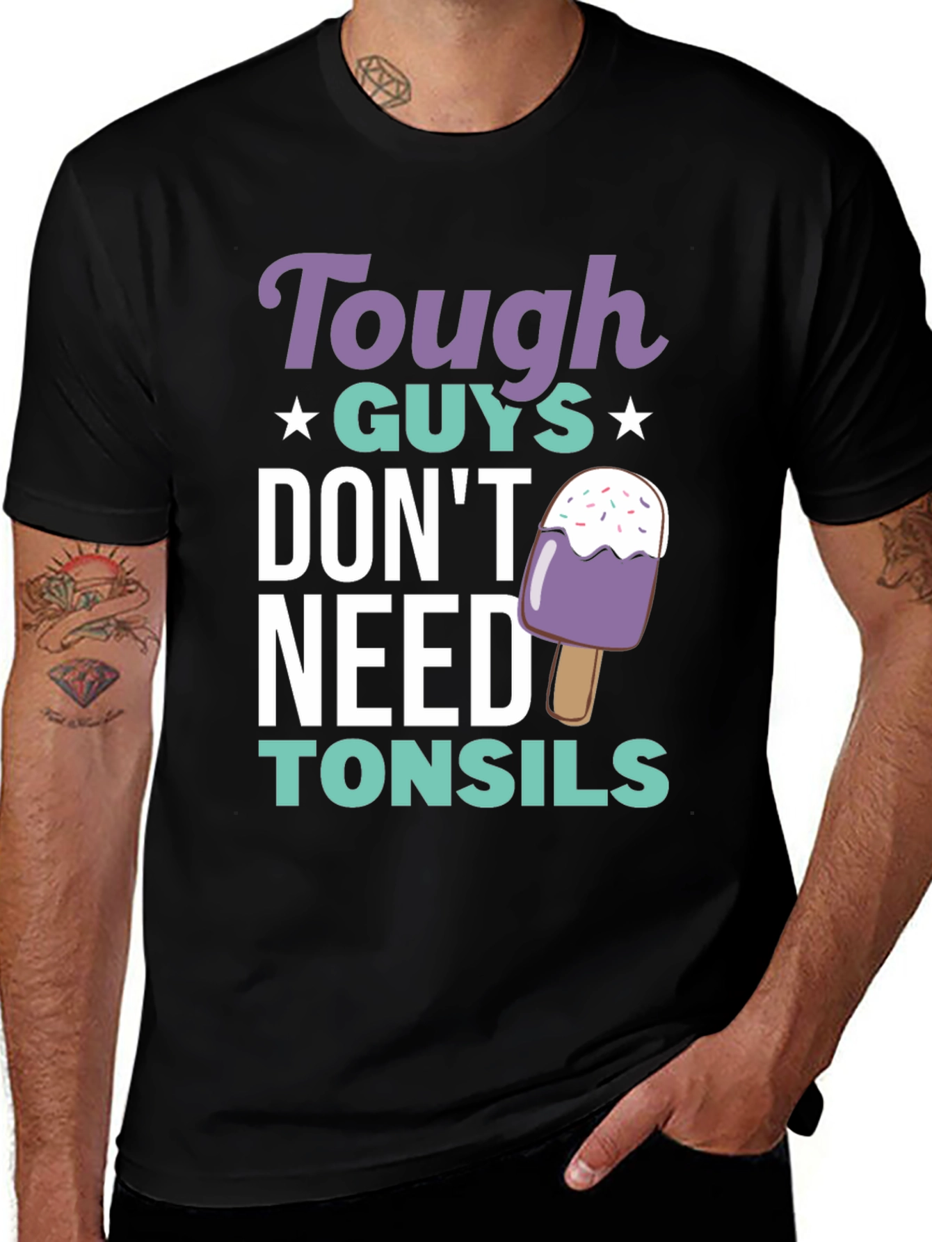 Variant 18 of Tough Guys Don't Need Tonsils Graphic T-Shirt