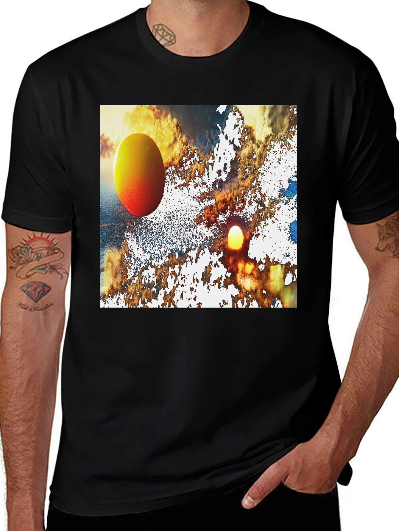 Variant 7 of Abstract Sunset Graphic T-Shirt