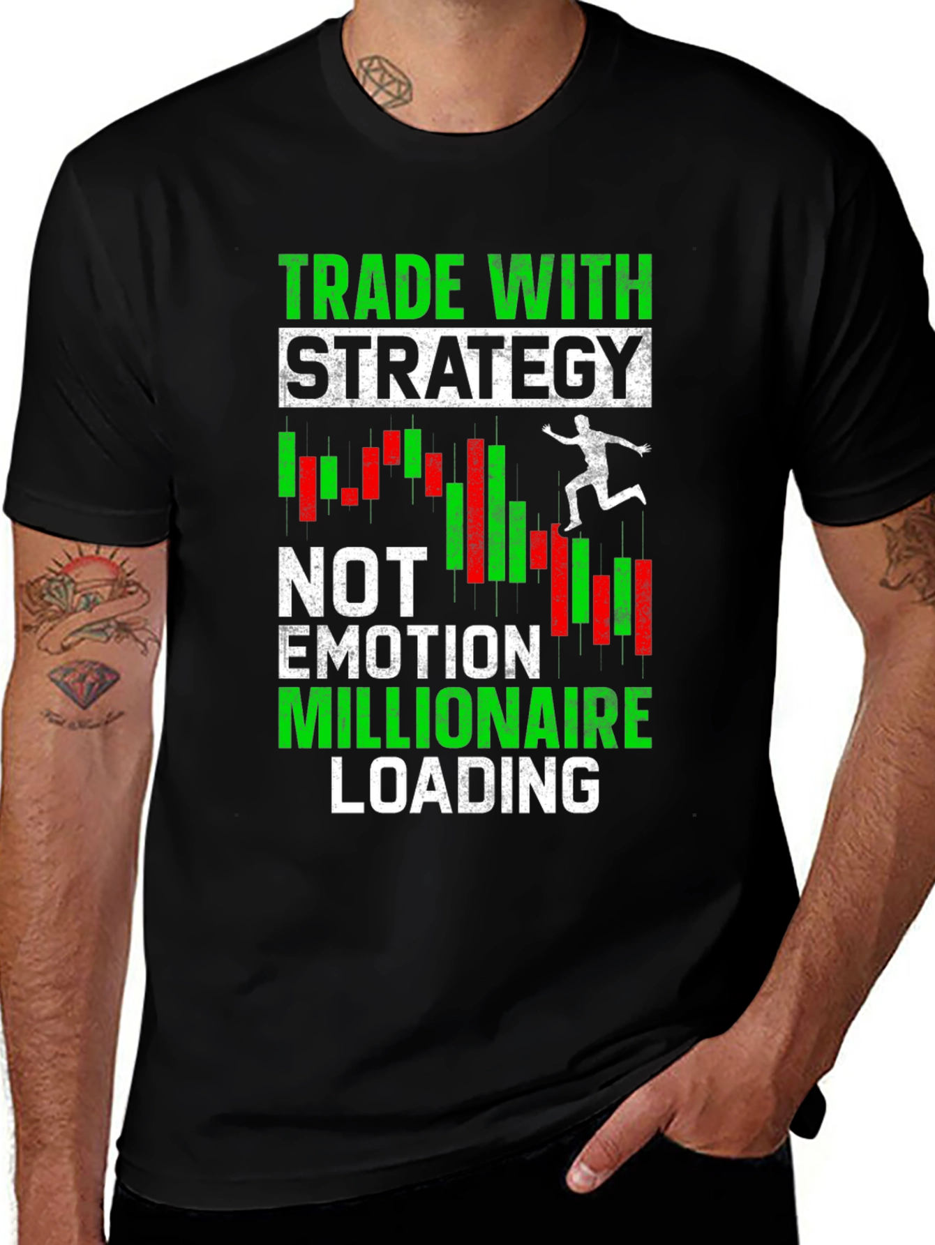 Trade With Strategy T-Shirt - Motivational Trader Tee